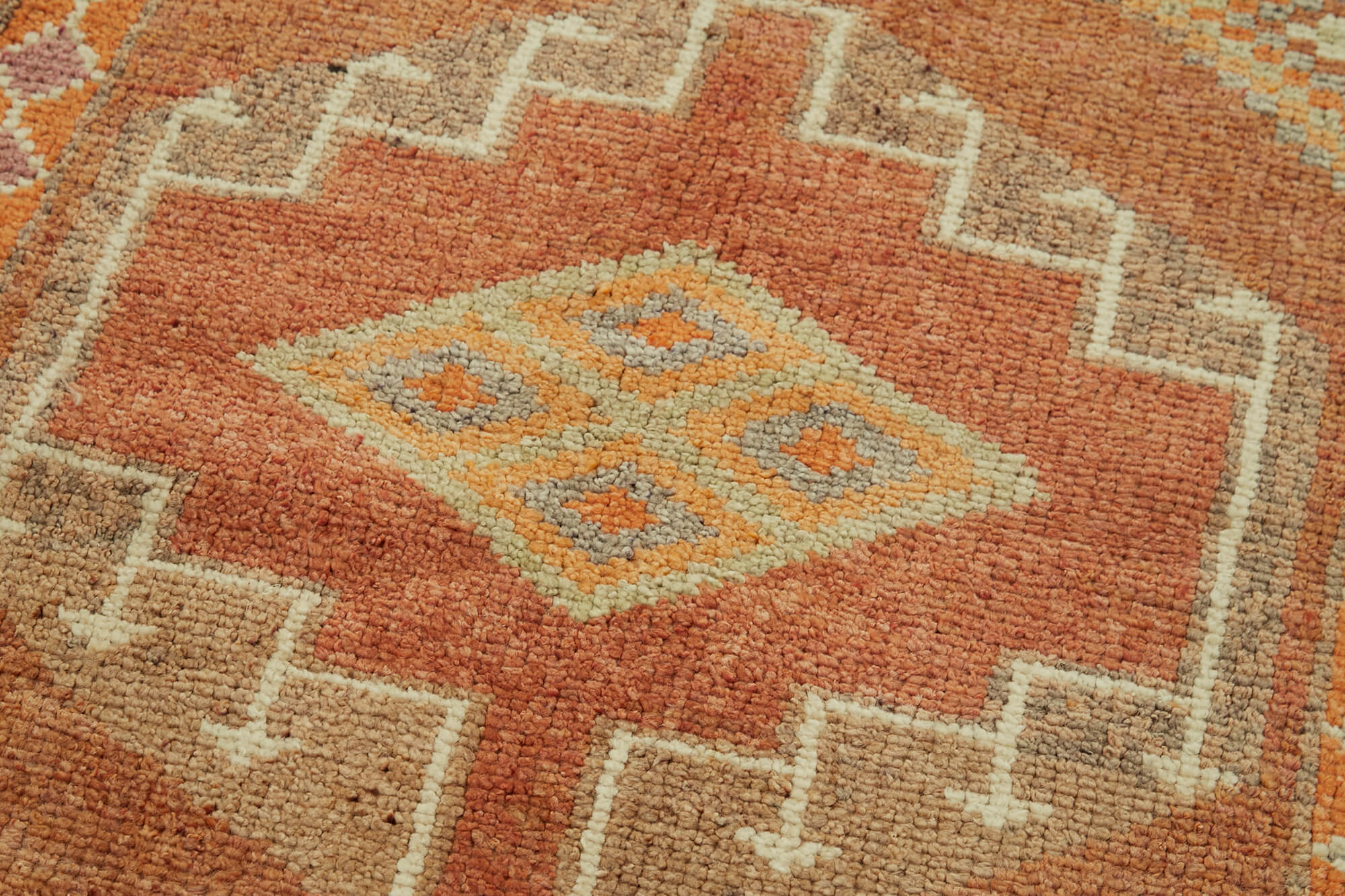 3 x 12 Orange Boho Runner Rugs - 6019