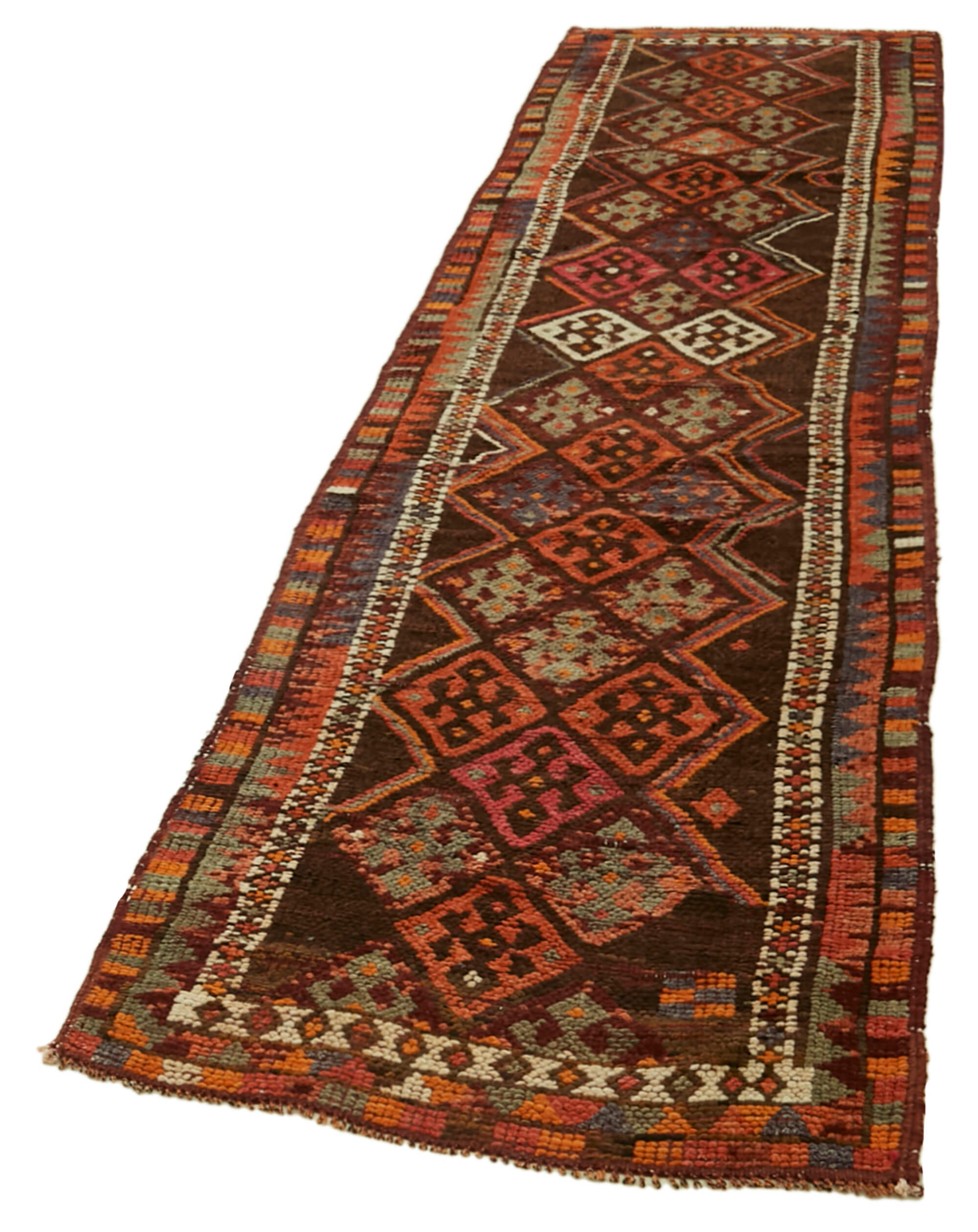 3 x 13 Red Boho Runner Rugs - 6020