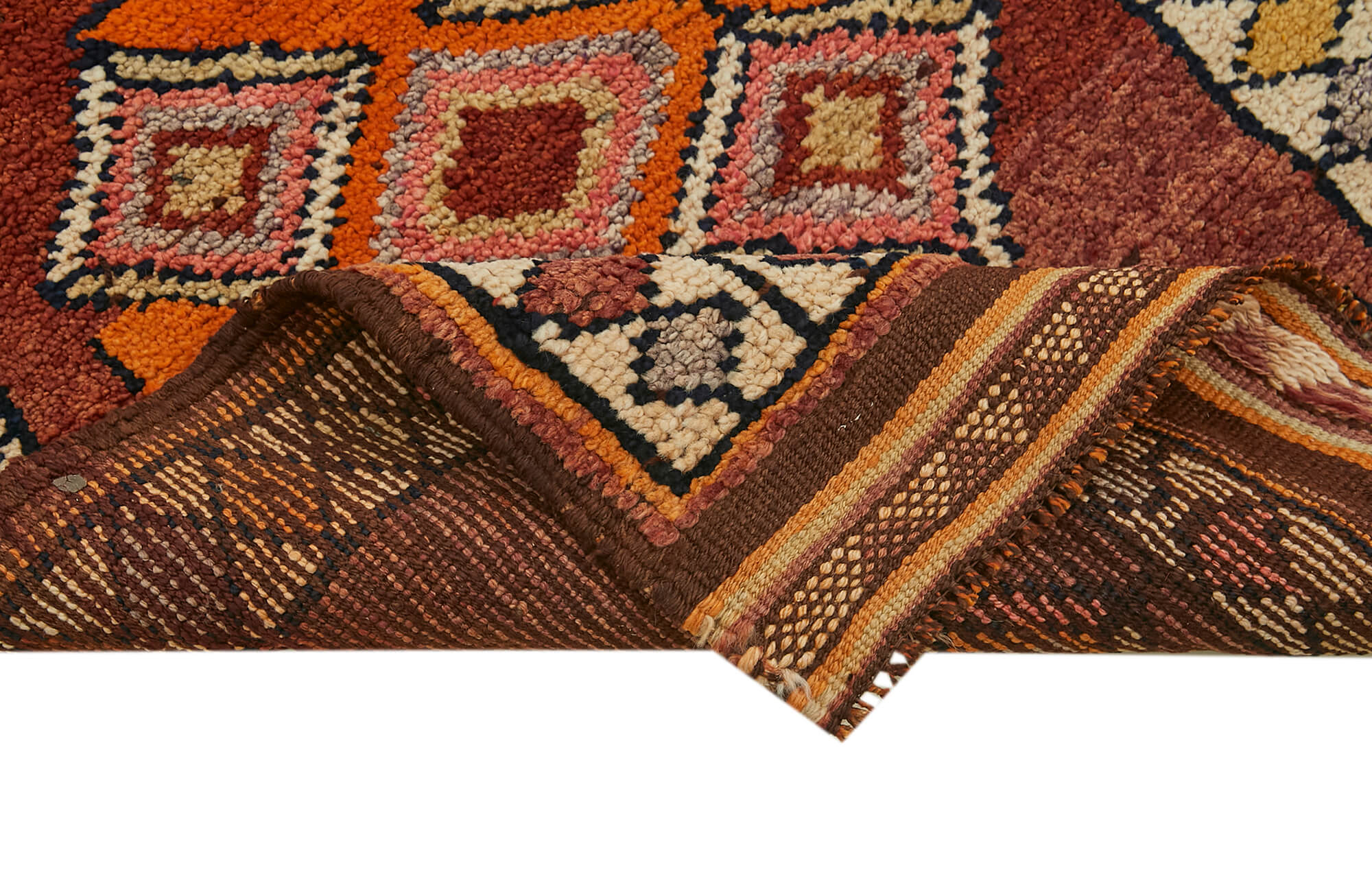 3 x 12 Red Boho Runner Rugs - 6021