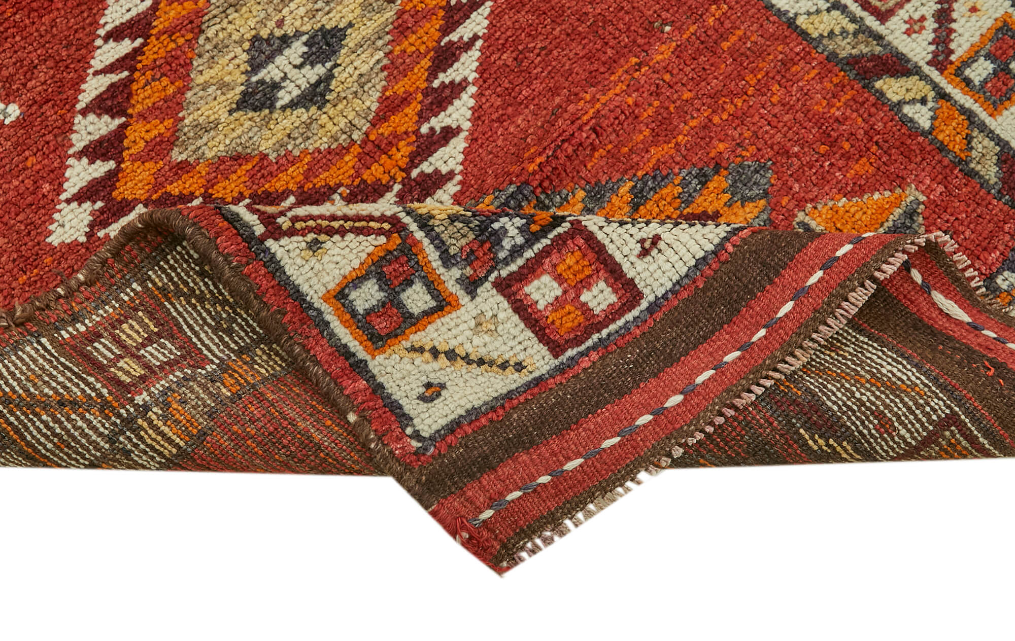 3 x 12 Red Boho Runner Rugs - 6022