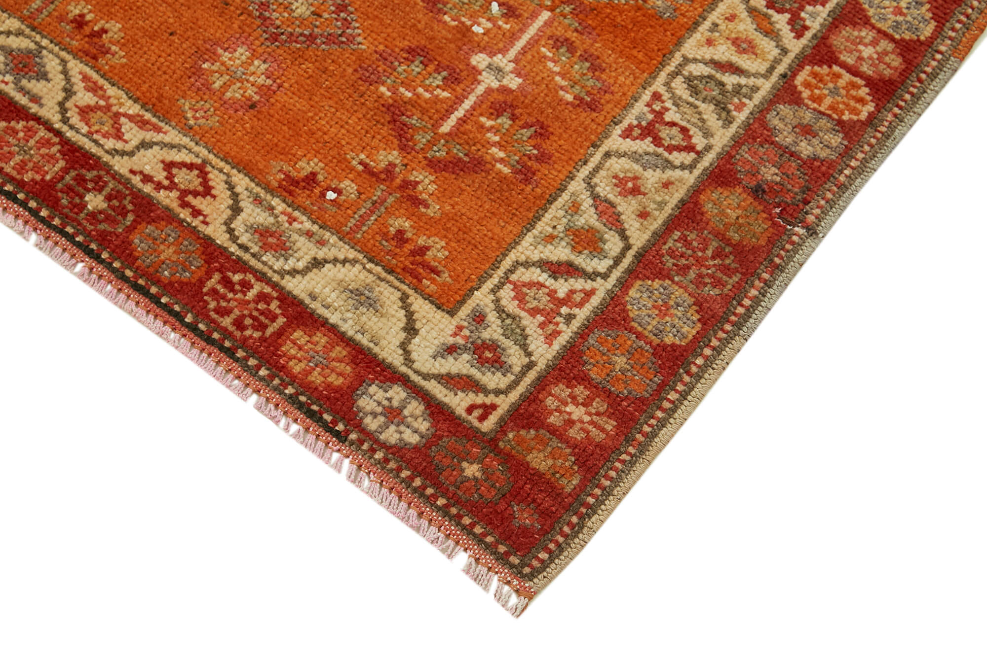 3 x 12 Orange Boho Runner Rugs - 6023