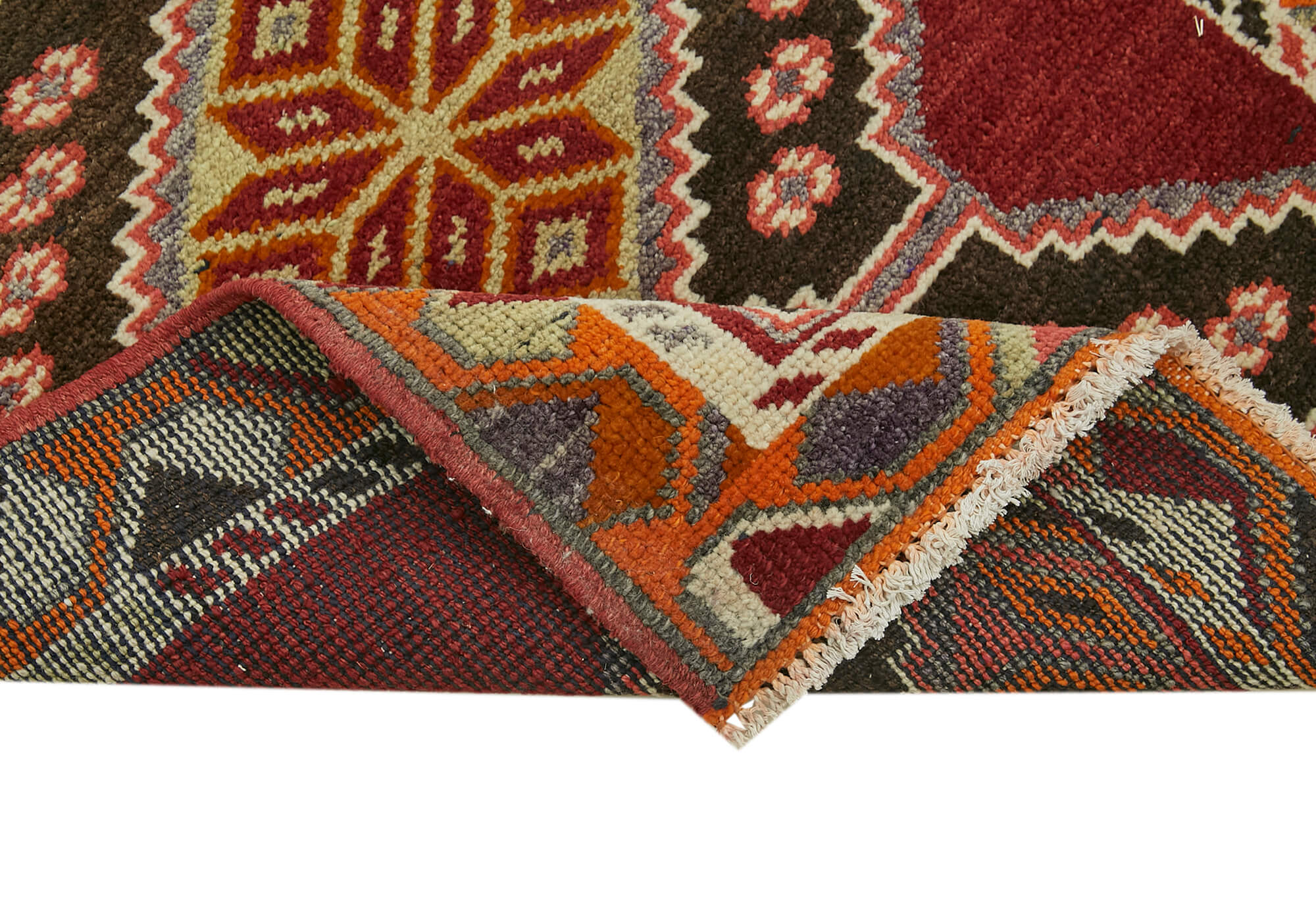 3 x 13 Red Boho Runner Rugs - 6027