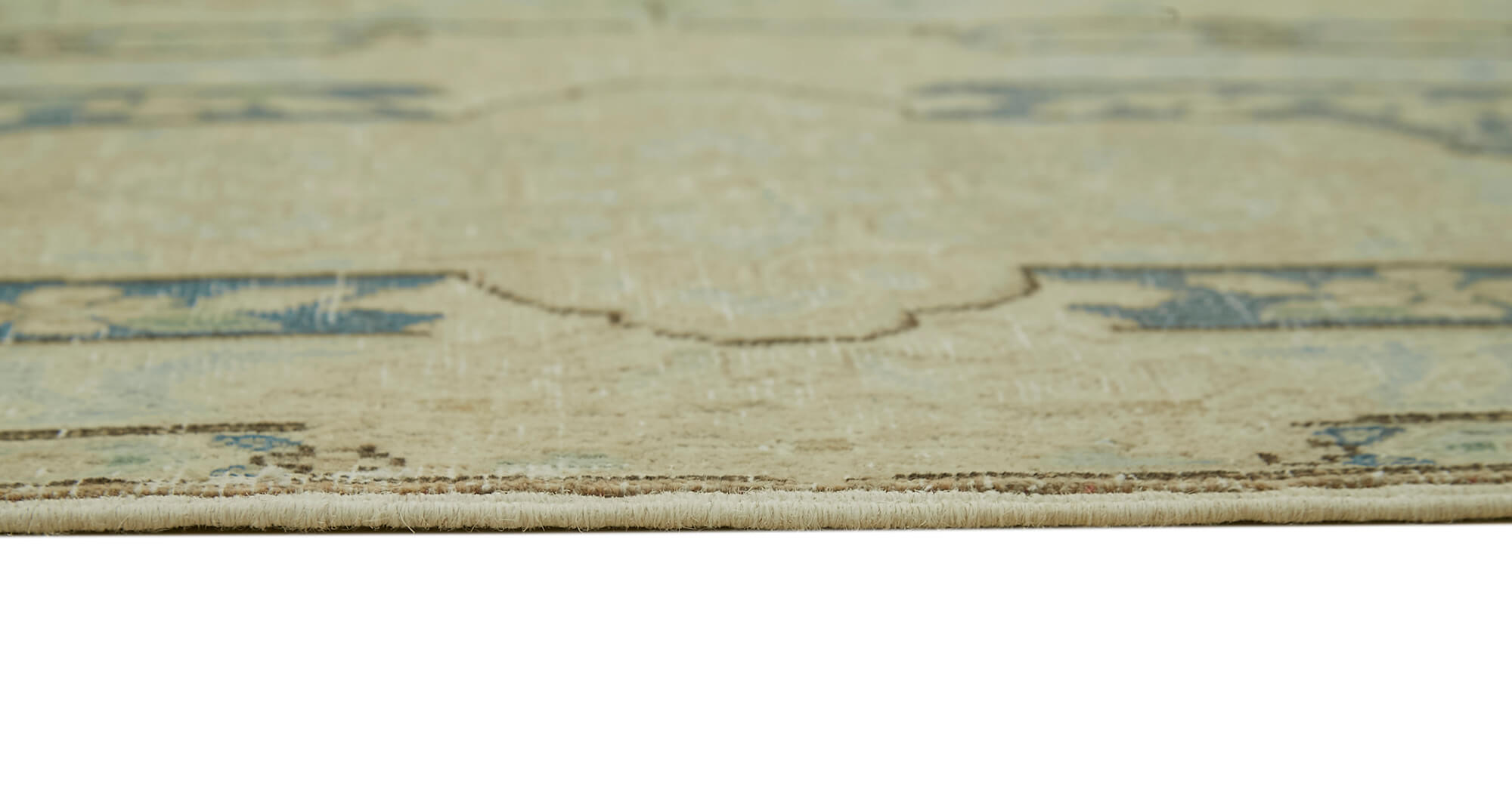 9 x 13 Beige Vintage Large Area Rug - 6299