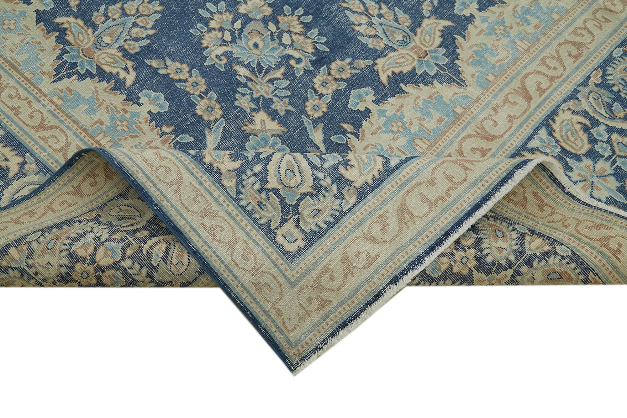 10 x 13 Beige Vintage Large Area Rug - 6300