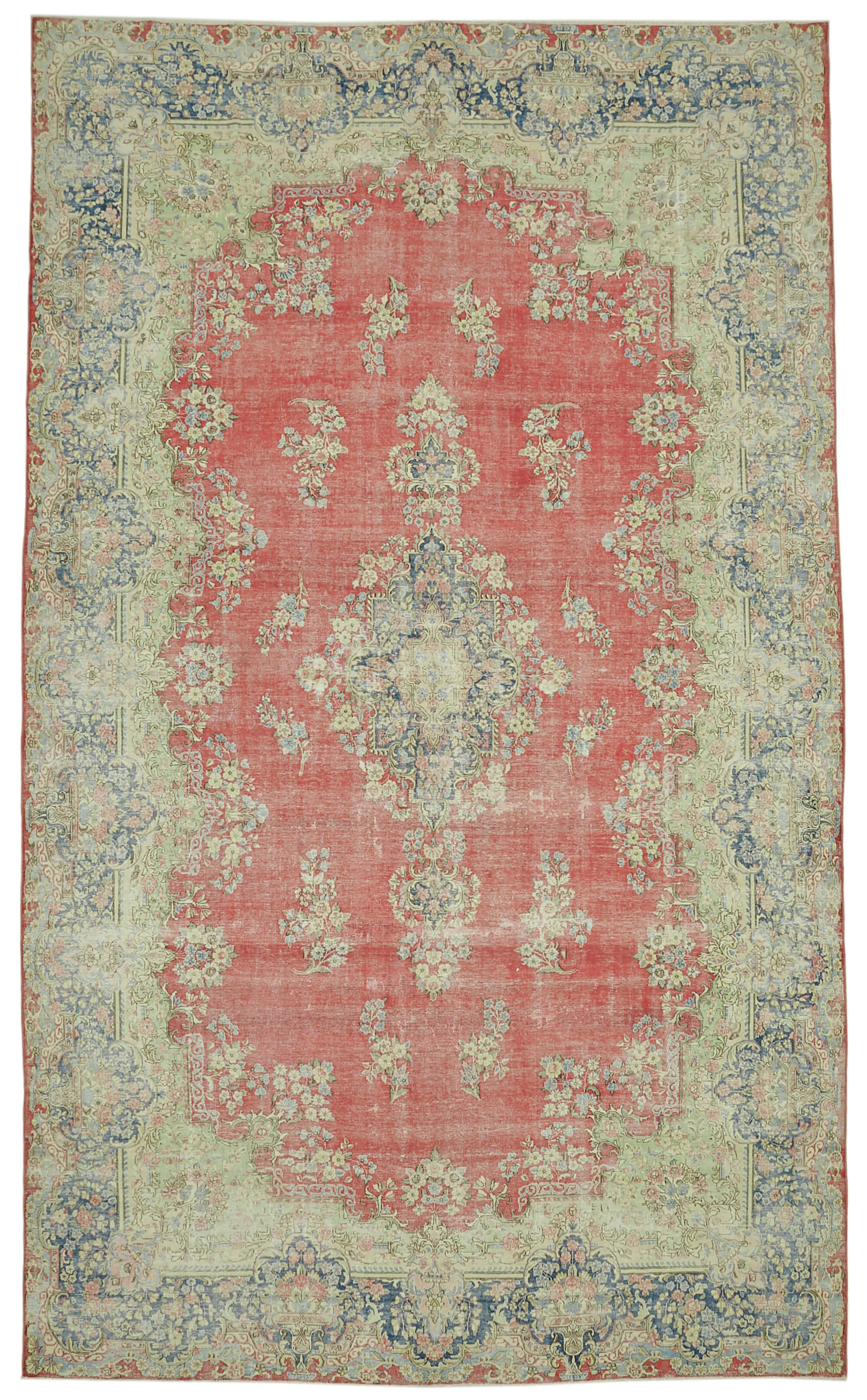 10 x 16 Beige Vintage Large Area Rug - 6302