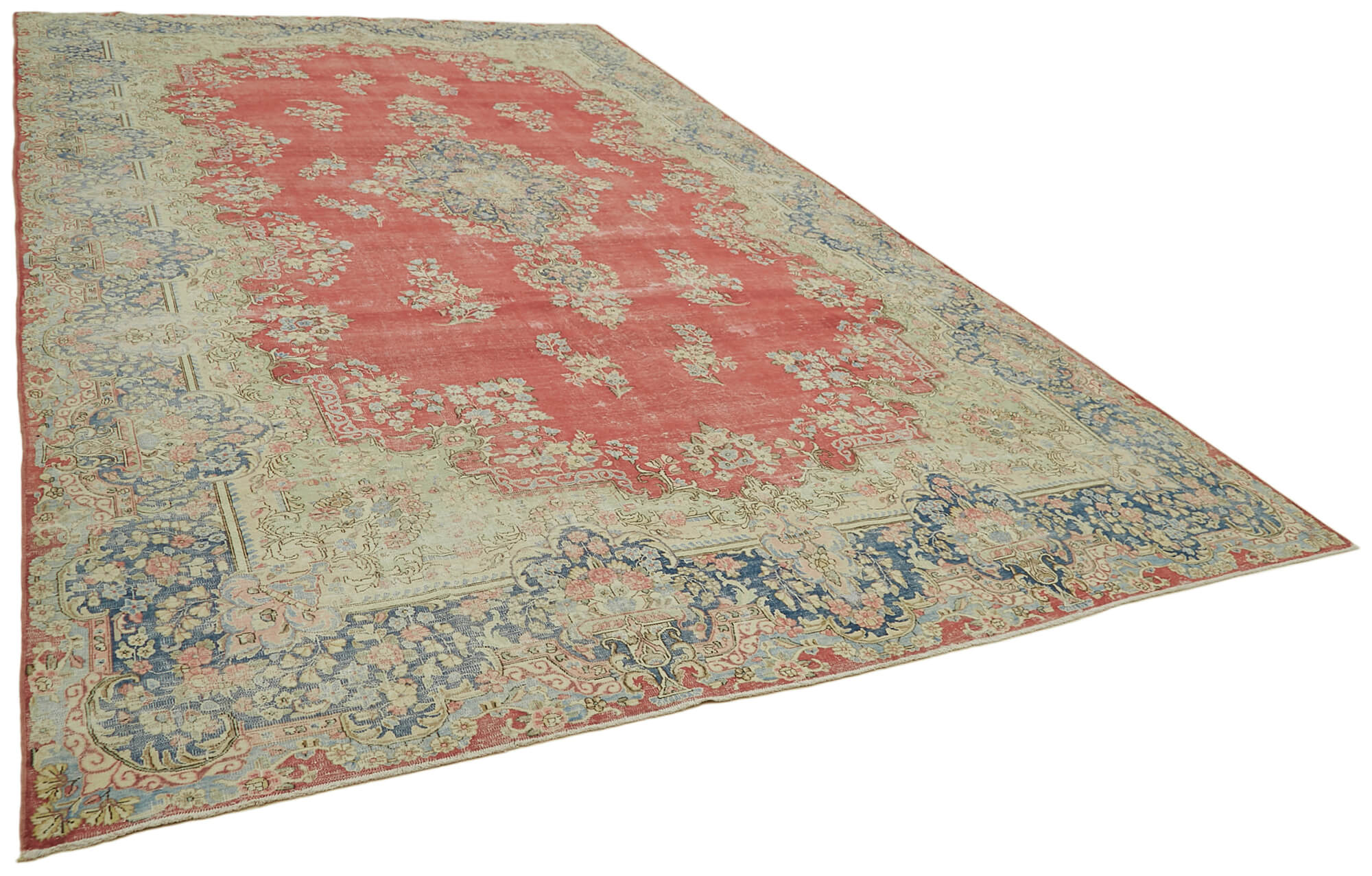 10 x 16 Beige Vintage Large Area Rug - 6302