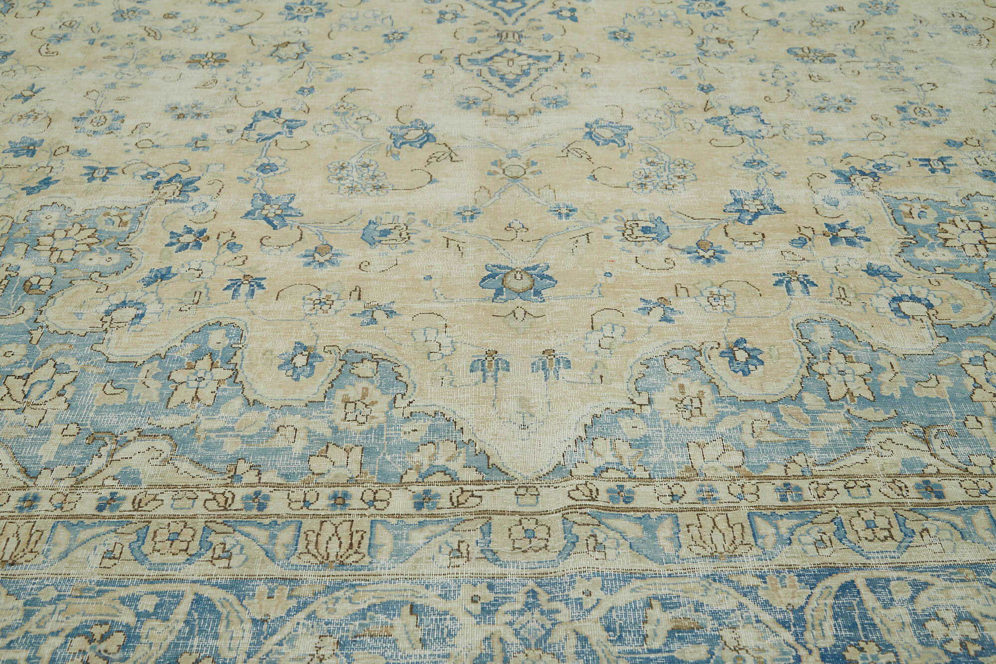 9 x 14 Beige Vintage Large Area Rug - 6304