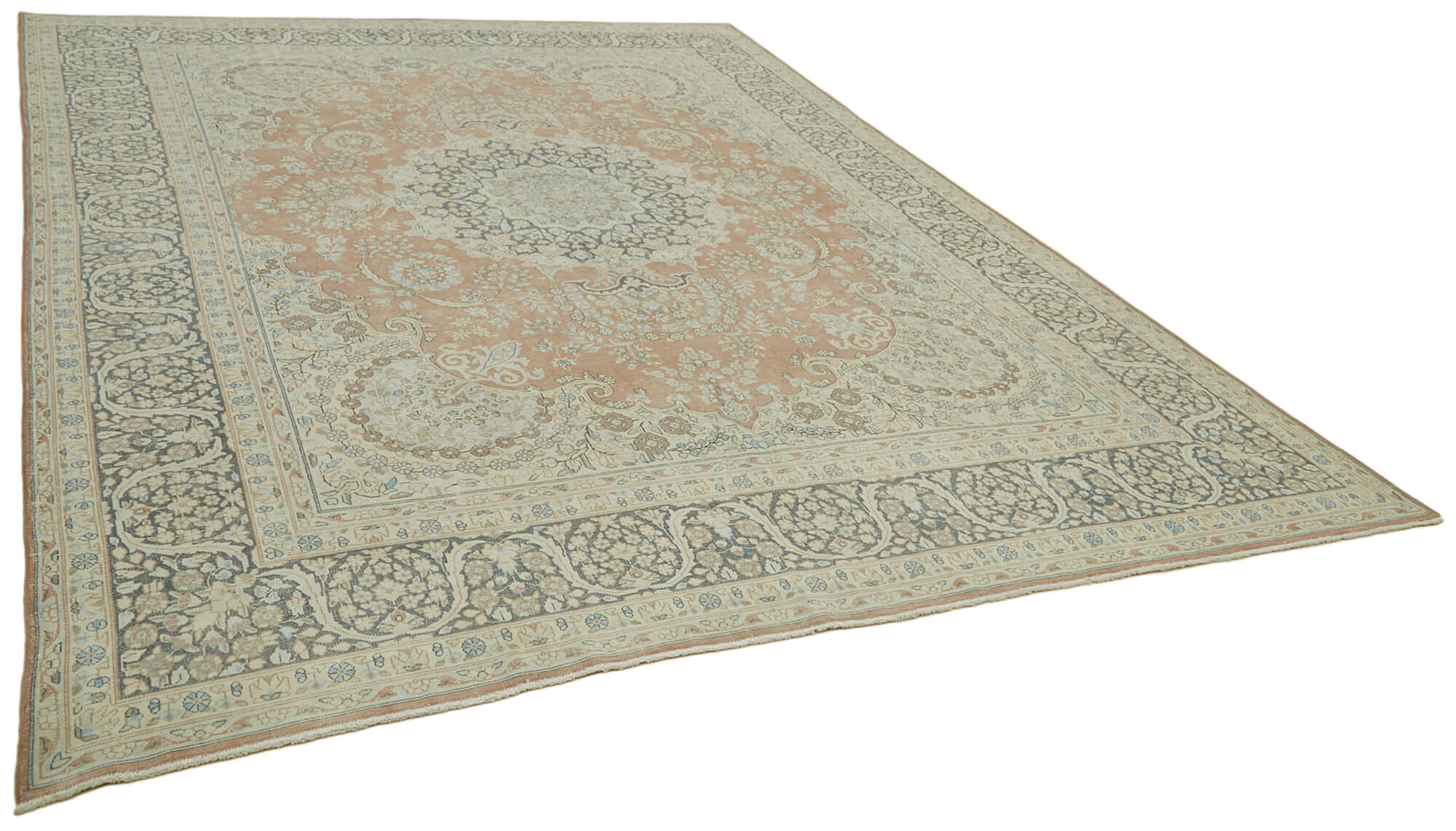 9 x 13 Beige Vintage Large Area Rug - 6307