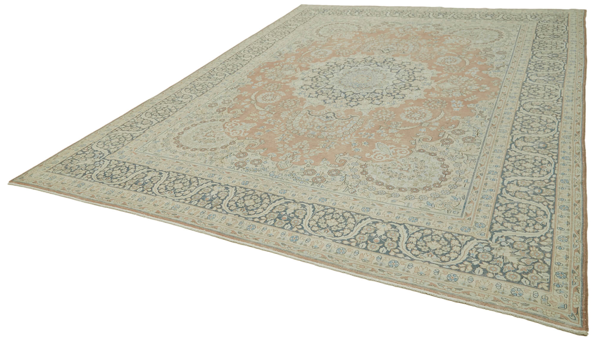 9 x 13 Beige Vintage Large Area Rug - 6307