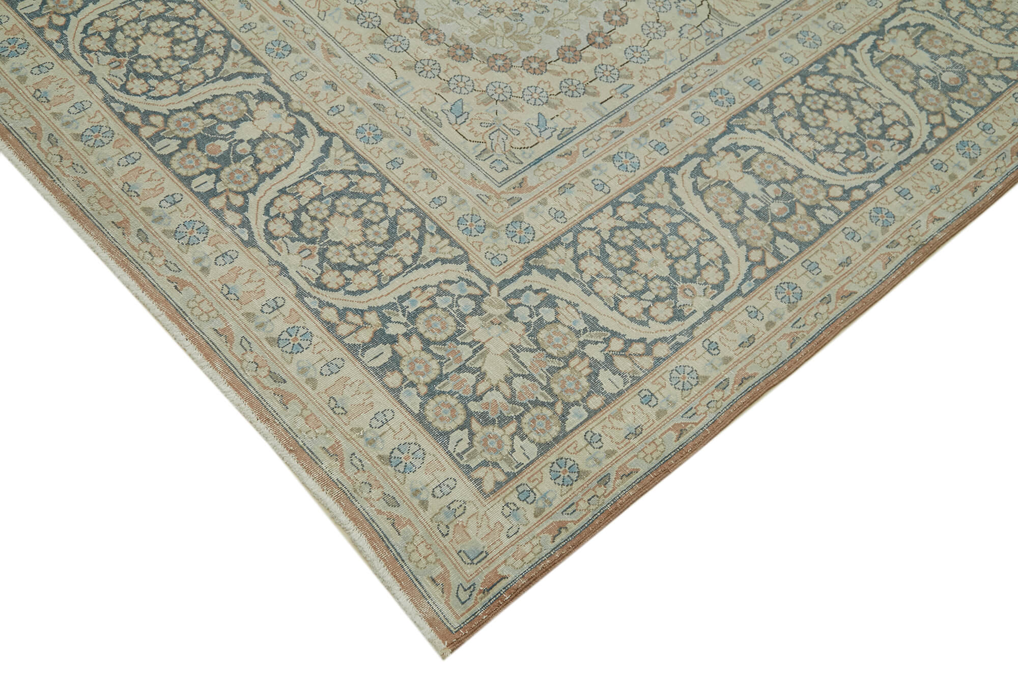 9 x 13 Beige Vintage Large Area Rug - 6307