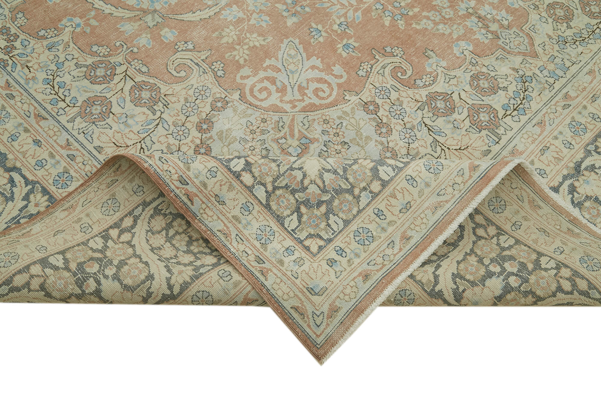 9 x 13 Beige Vintage Large Area Rug - 6307