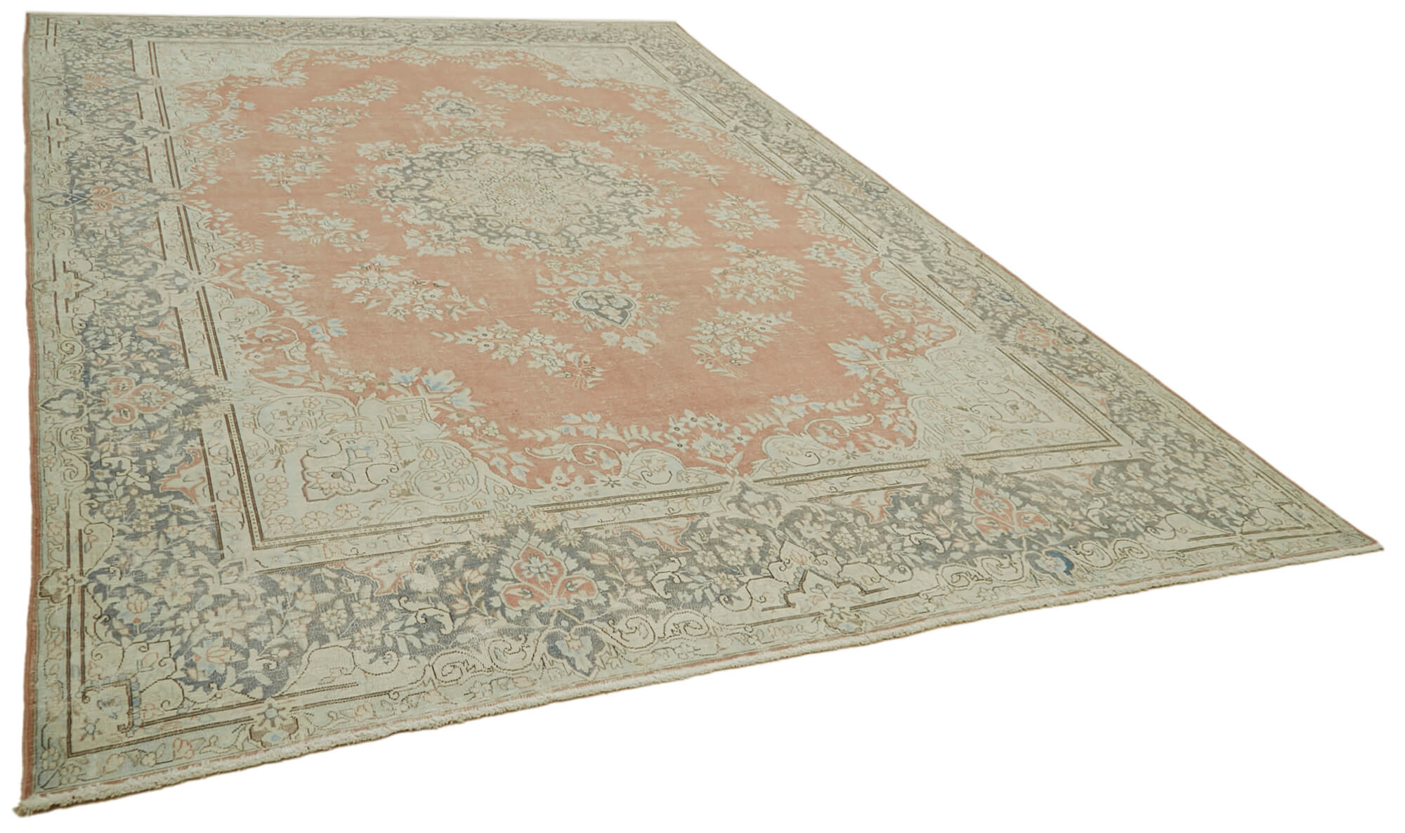 10 x 14 Beige Vintage Large Area Rug - 6308