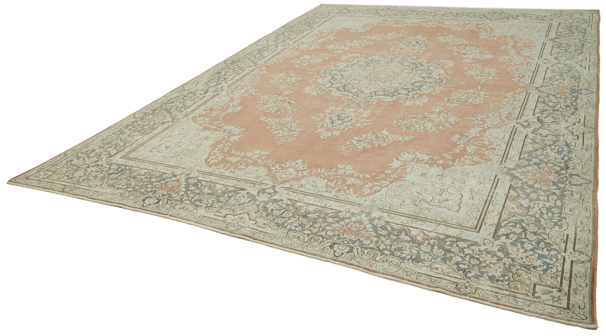 10 x 14 Beige Vintage Large Area Rug - 6308