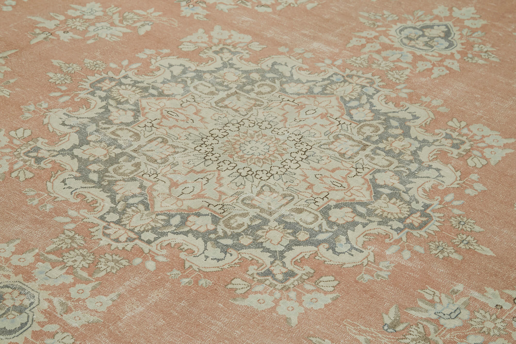 10 x 14 Beige Vintage Large Area Rug - 6308