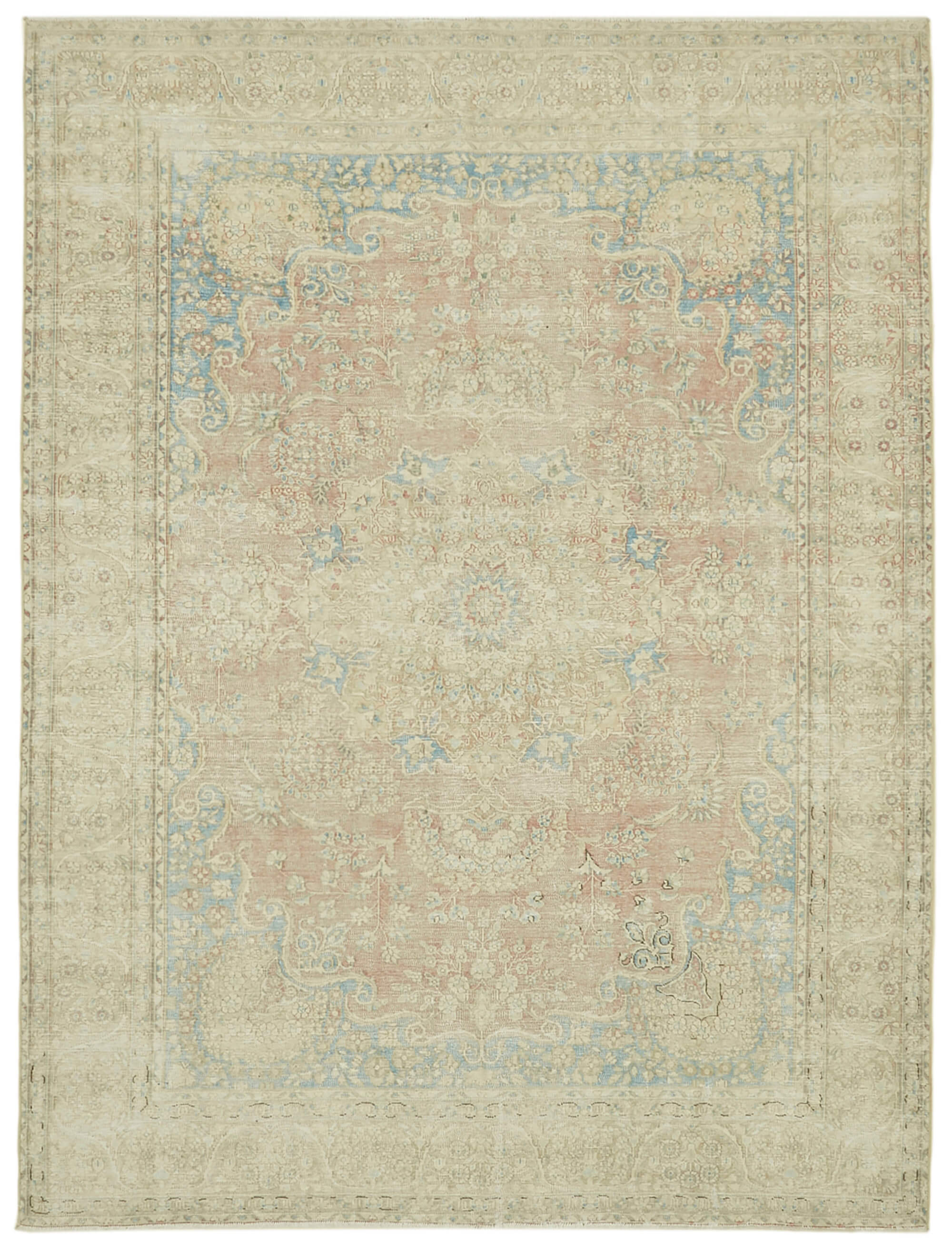 8 x 10 Beige Vintage Large Area Rug - 6309