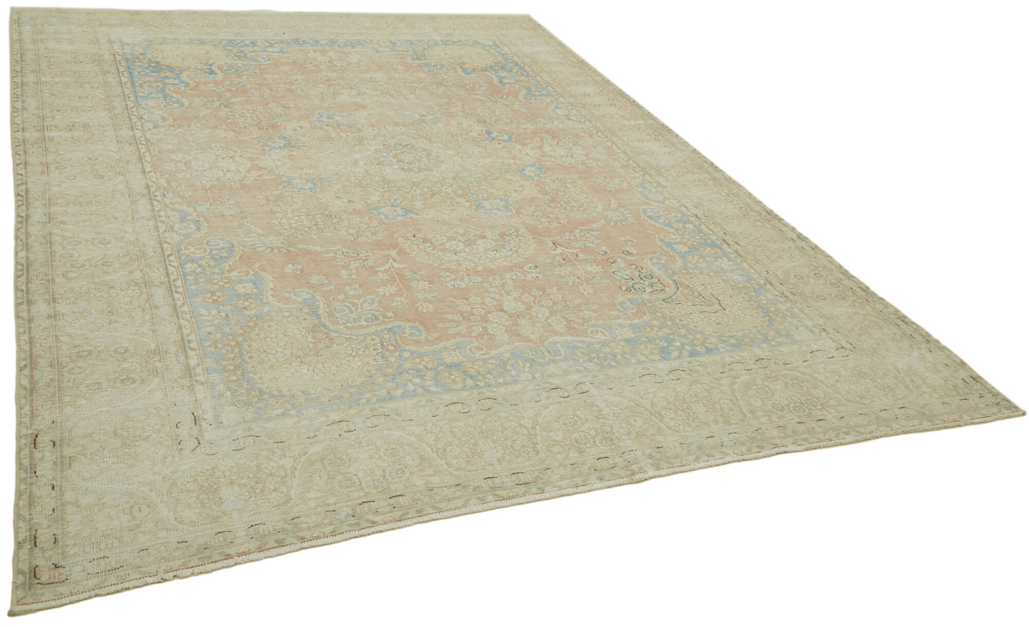 8 x 10 Beige Vintage Large Area Rug - 6309