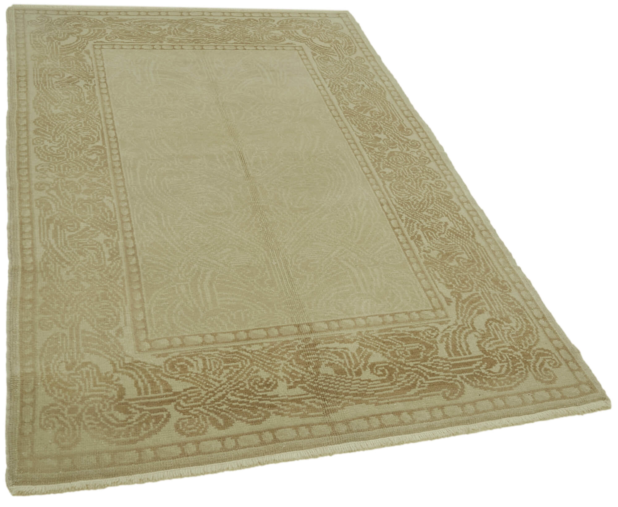 4 x 6 Beige Oushak Rug - 6446