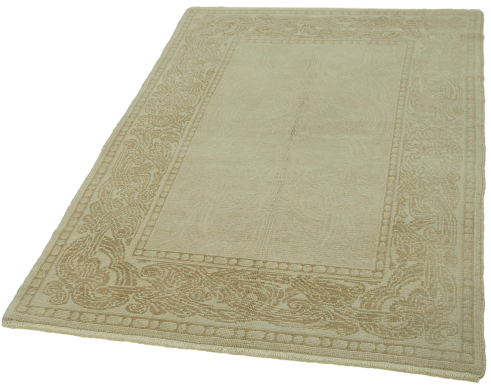 4 x 6 Beige Oushak Rug - 6446