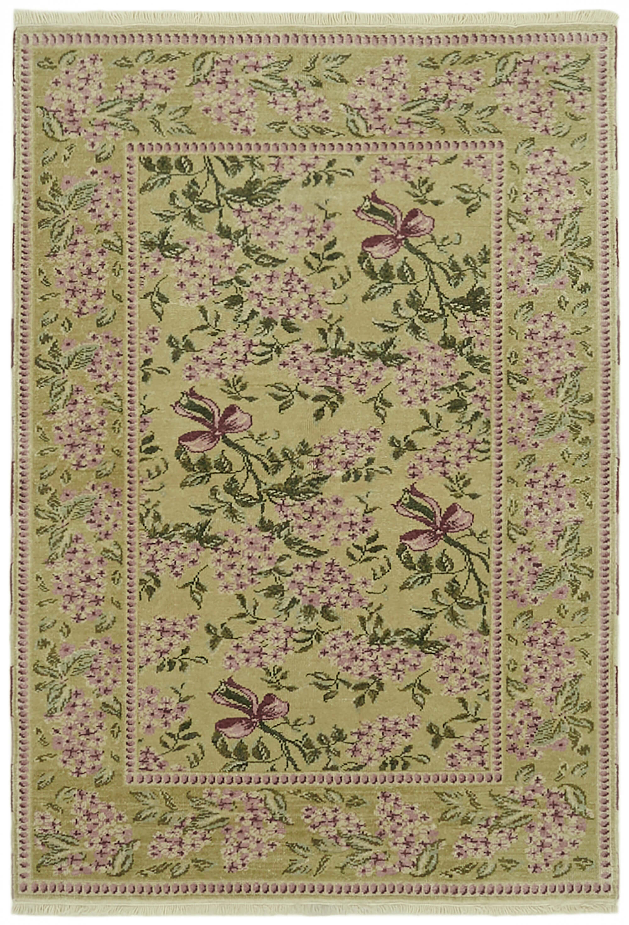 4 x 6 Green Oushak Rug - 6447