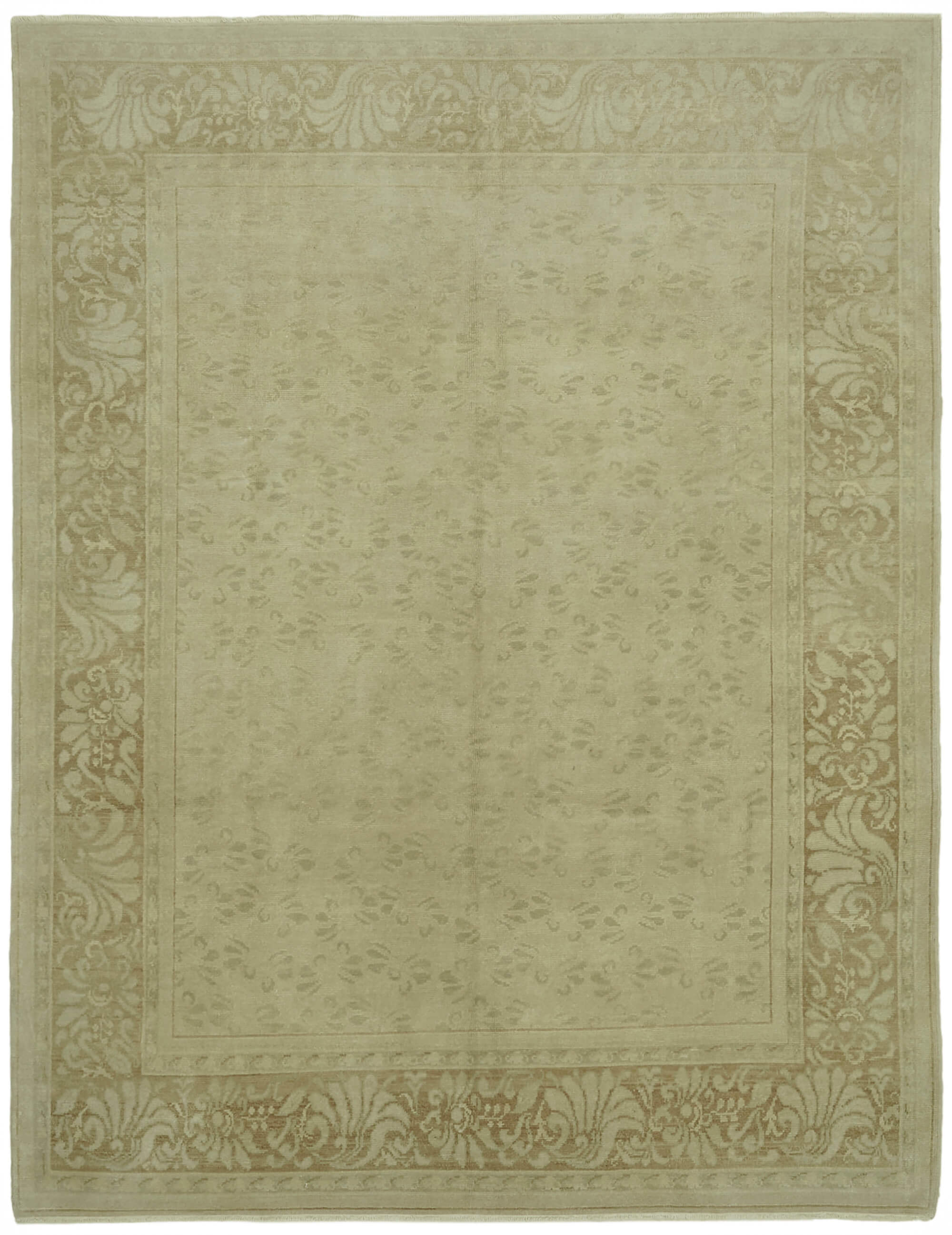 8 x 10 Beige Oushak Rug - 6456