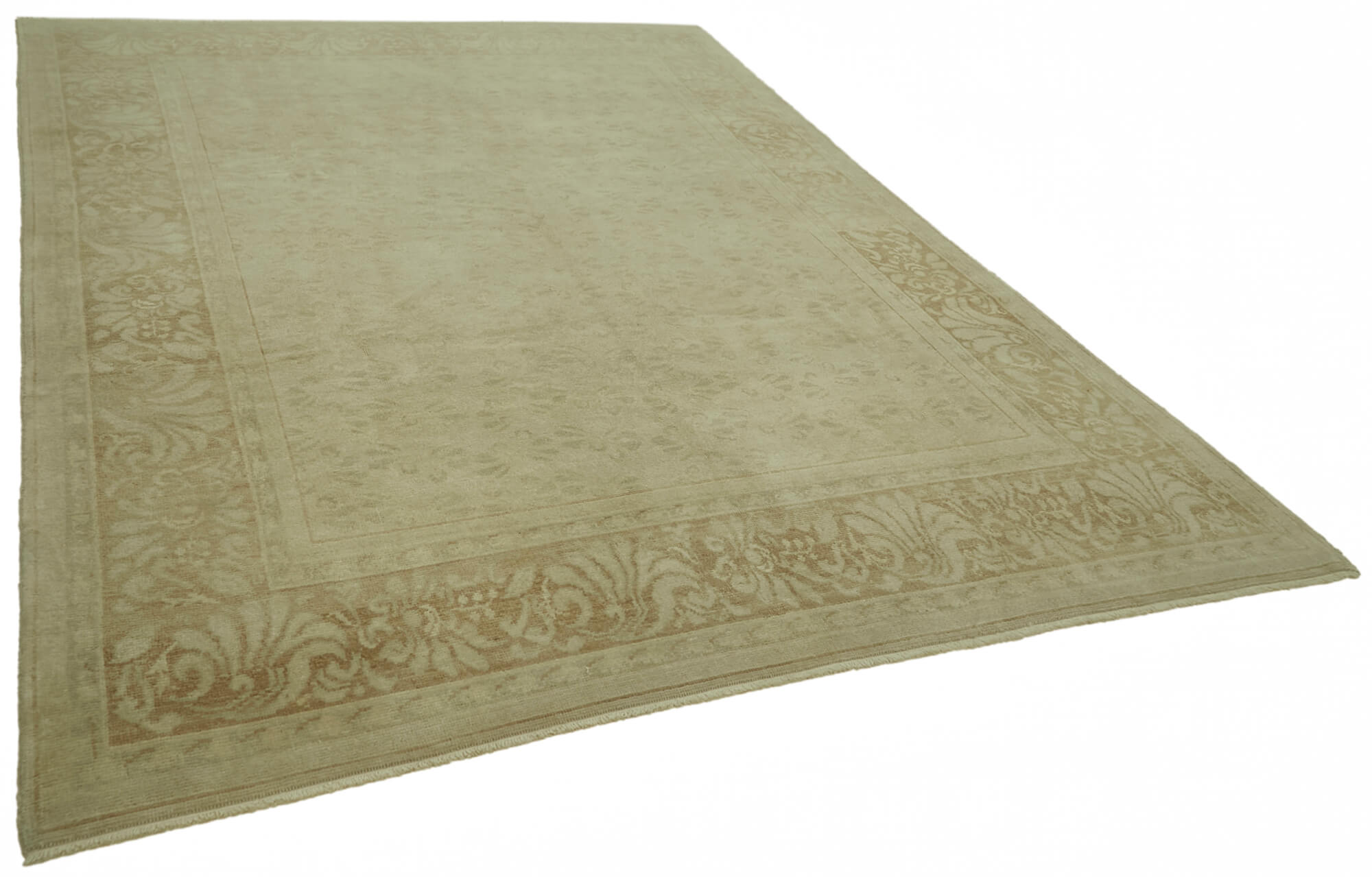 8 x 10 Beige Oushak Rug - 6456