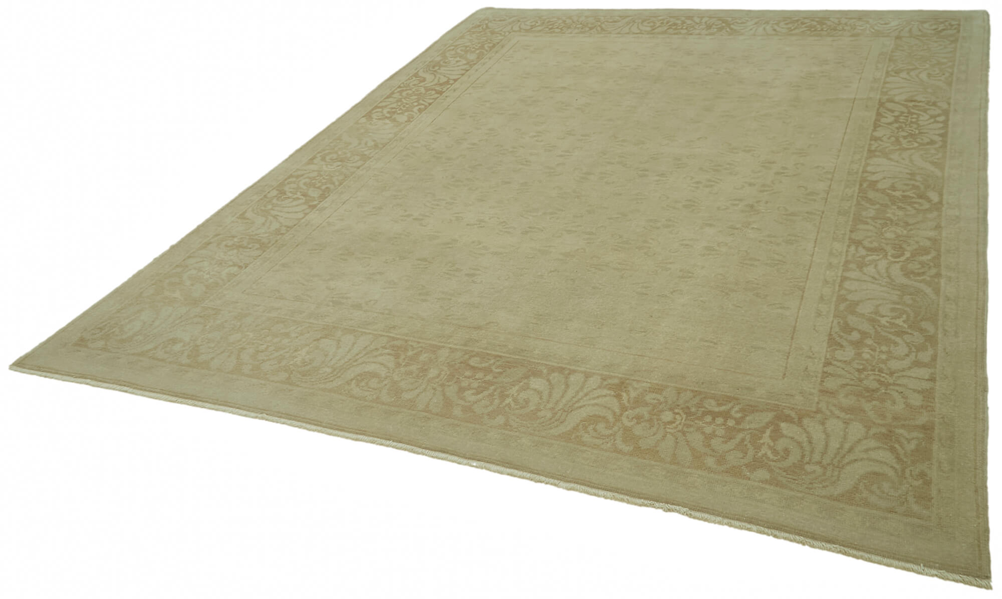 8 x 10 Beige Oushak Rug - 6456