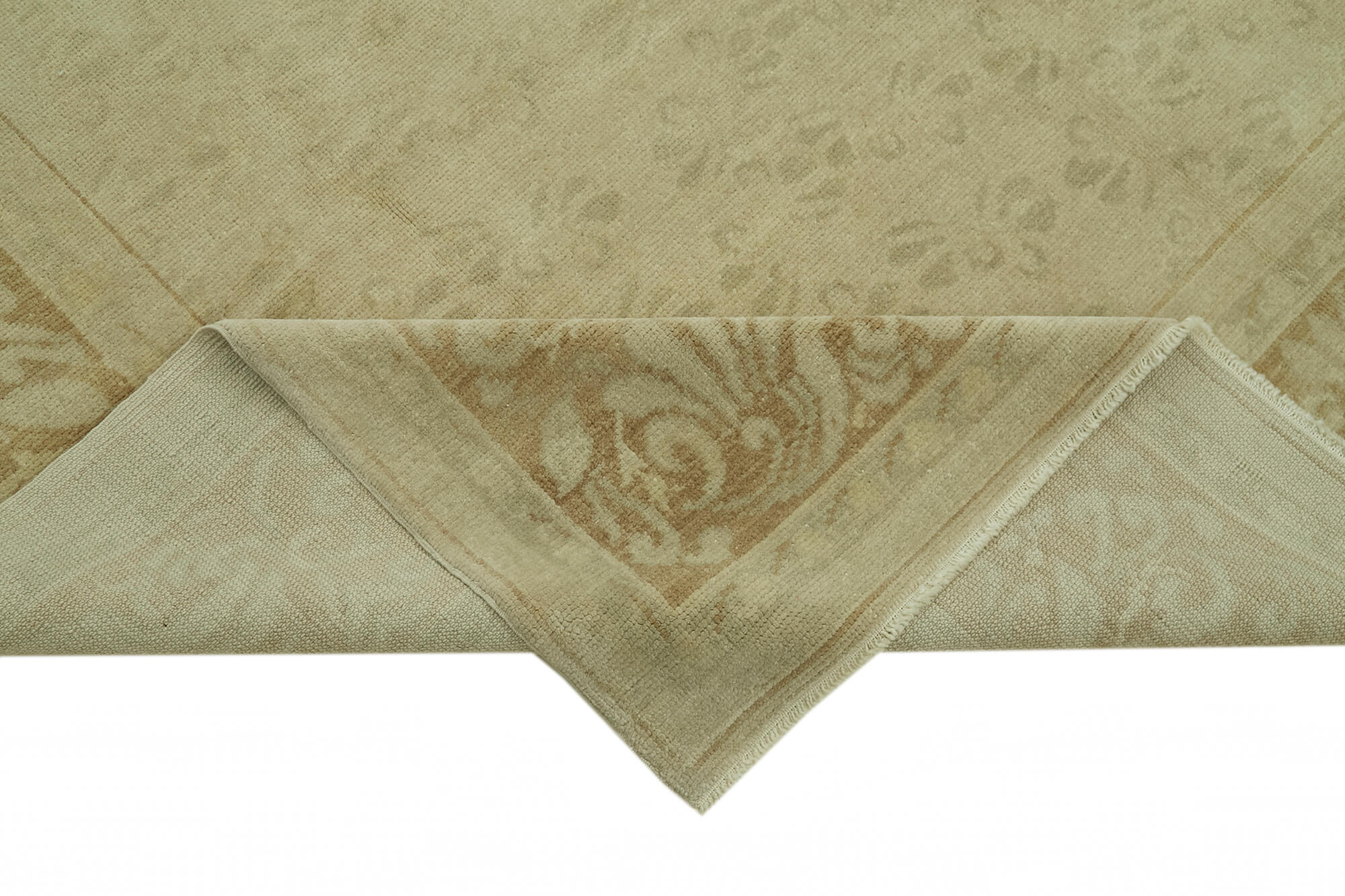 8 x 10 Beige Oushak Rug - 6456