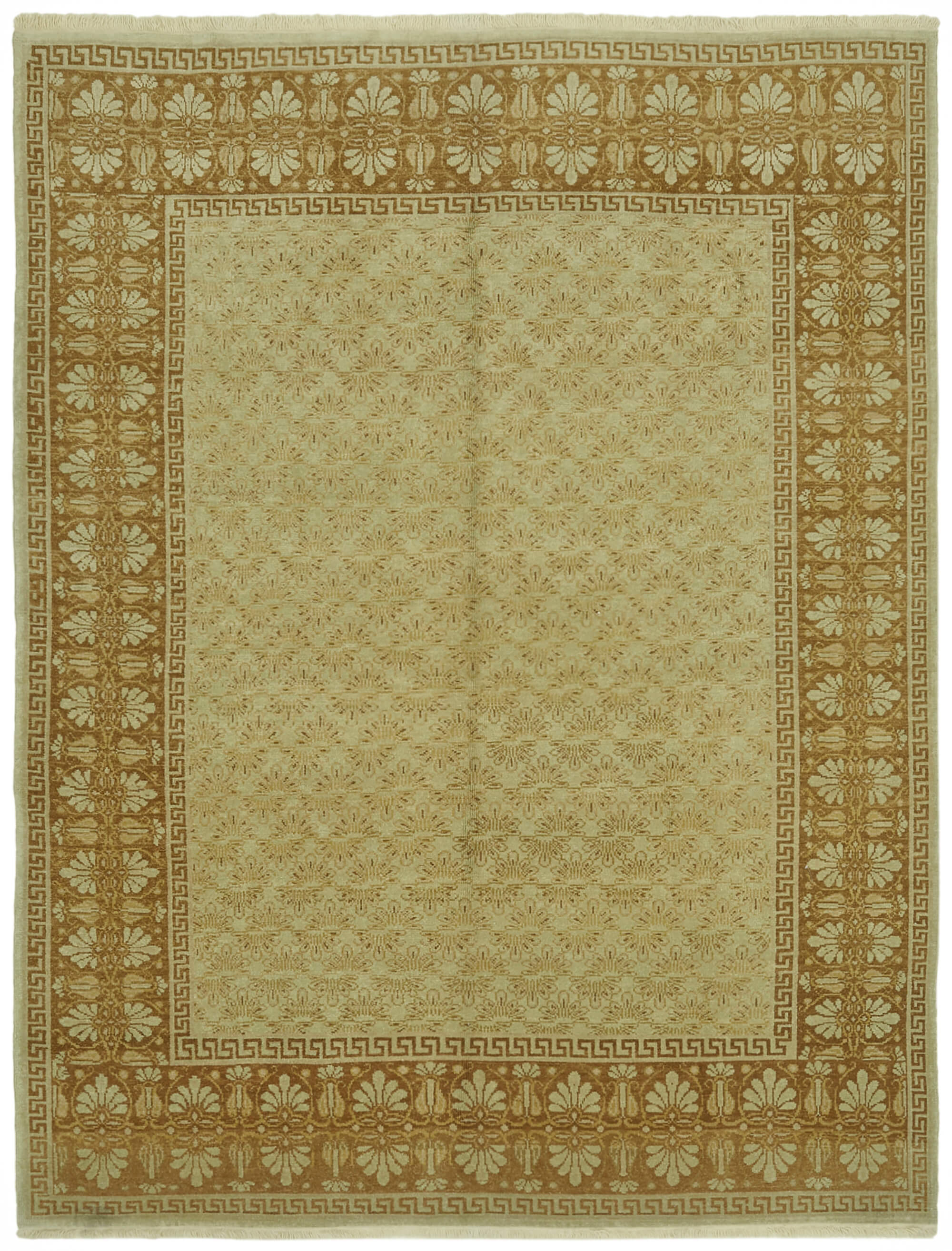 8 x 11 Beige Oushak Rug - 6457