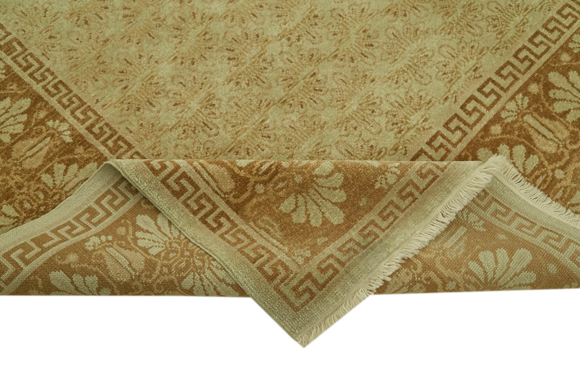 8 x 11 Beige Oushak Rug - 6457