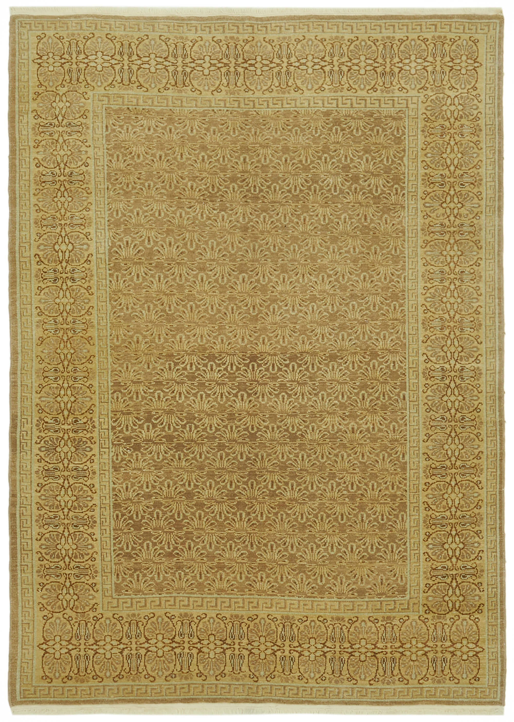 6 x 9 Beige Oushak Rug - 6462