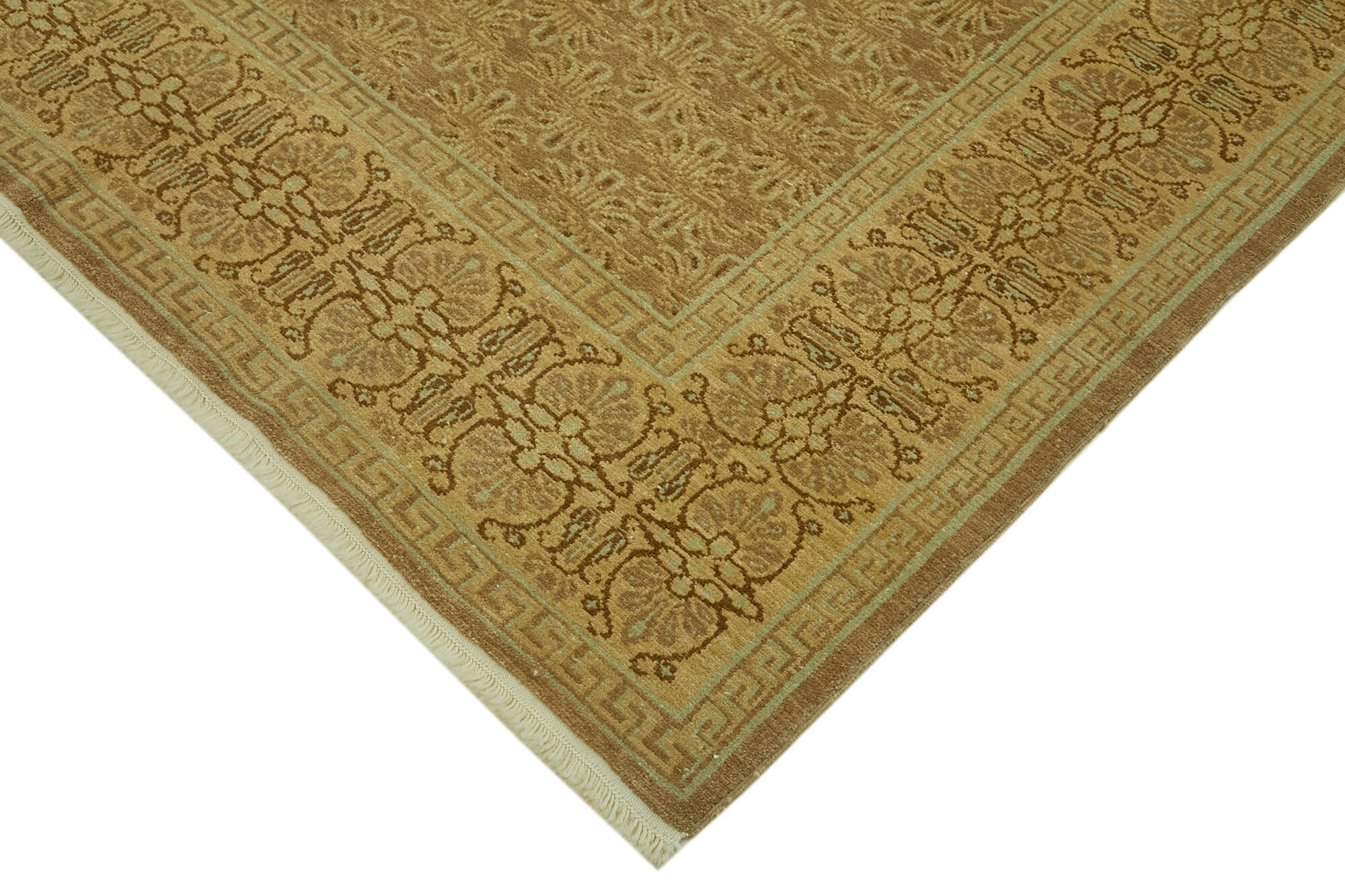 6 x 9 Beige Oushak Rug - 6462