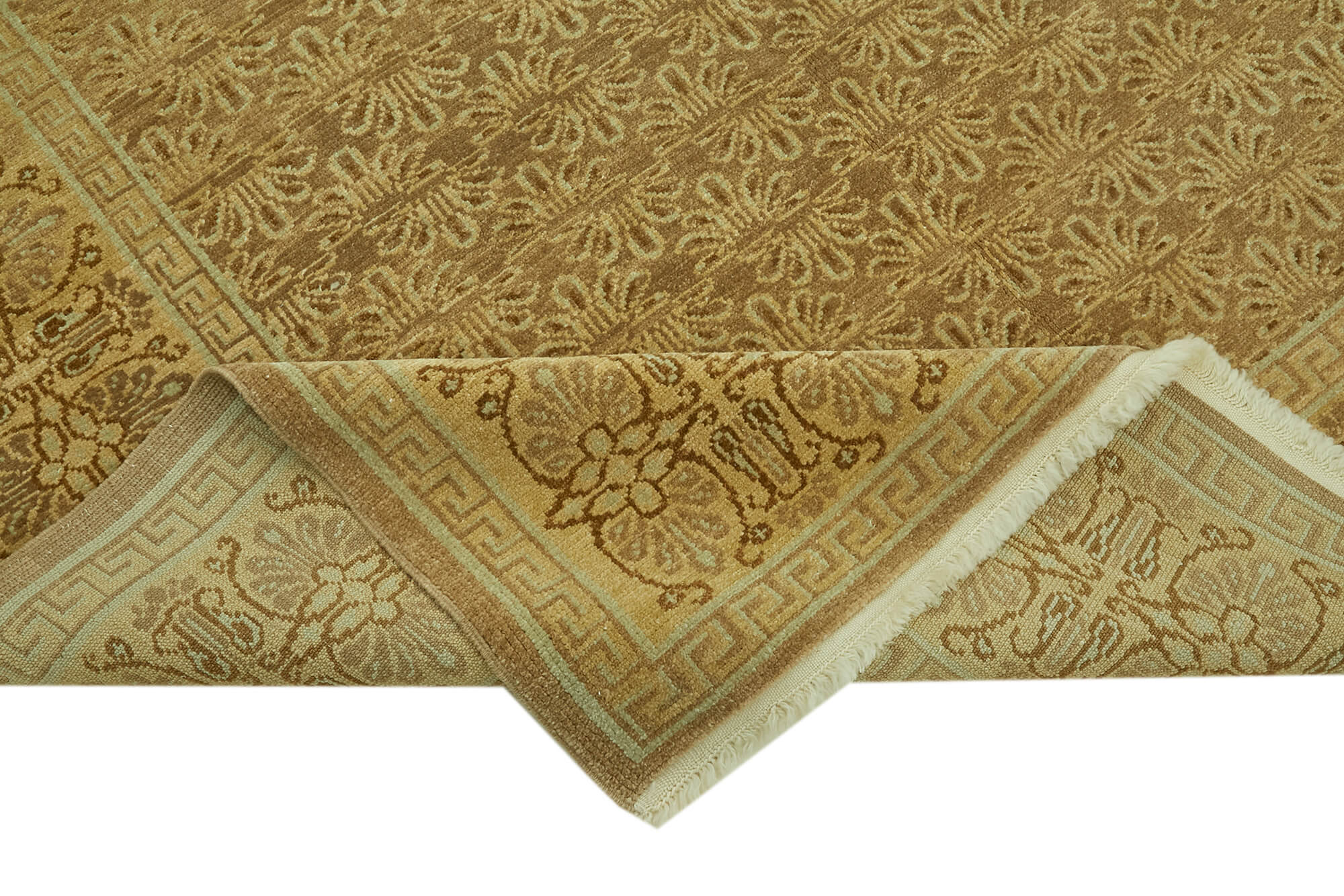 6 x 9 Beige Oushak Rug - 6462