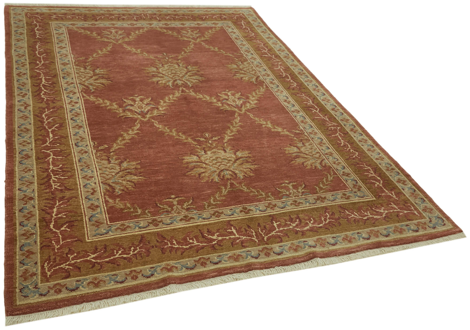 6 x 8 Red Oushak Rug - 6463