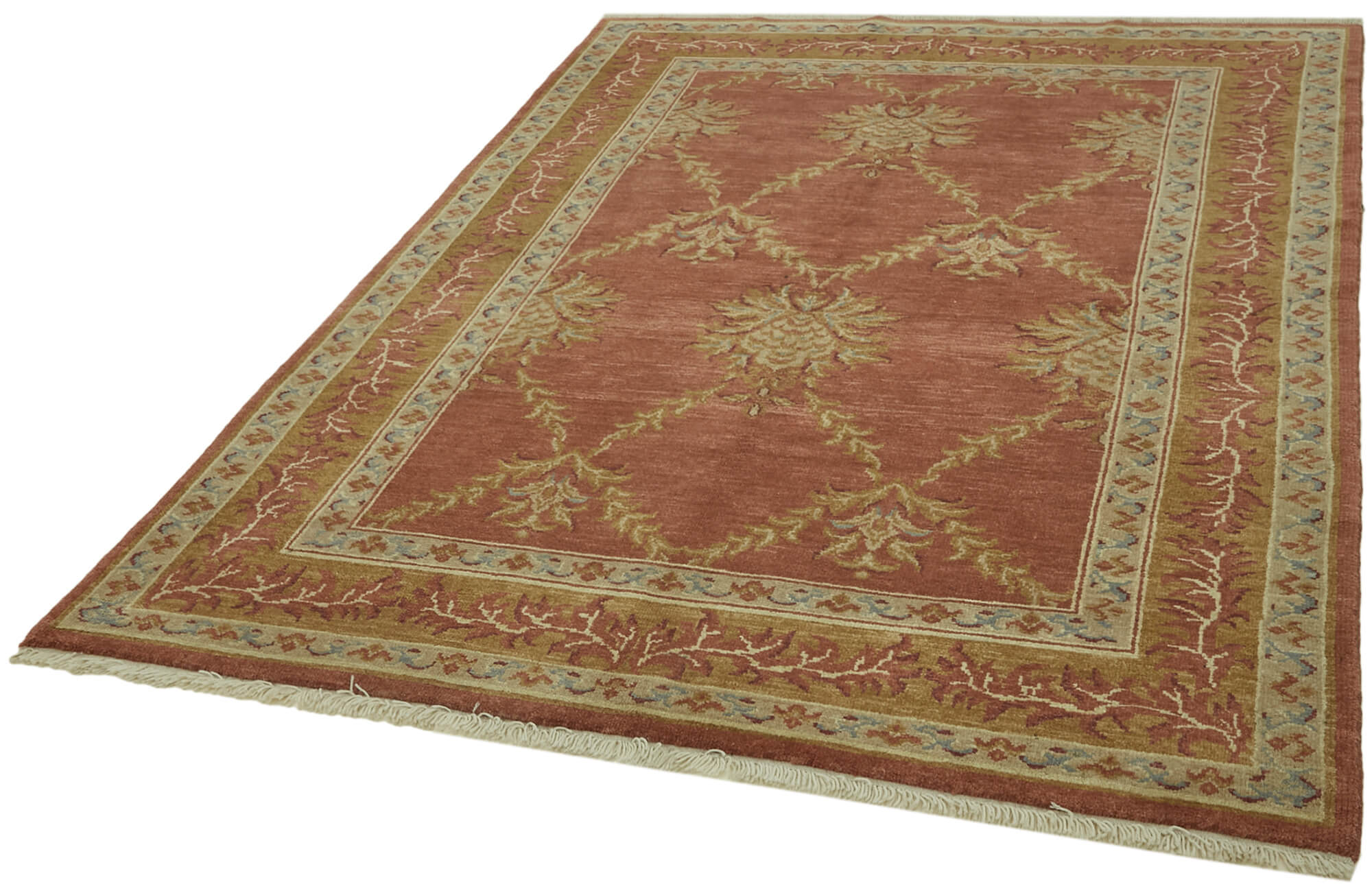 6 x 8 Red Oushak Rug - 6463