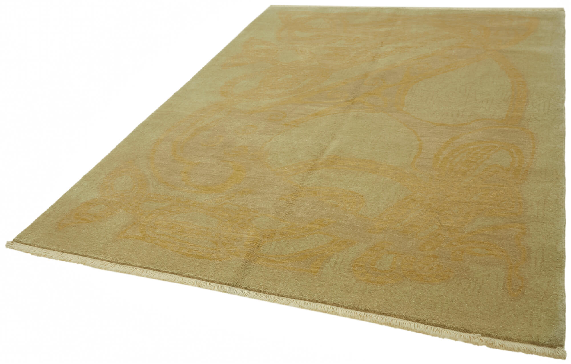 7 x 9 Beige Oushak Rug - 6470