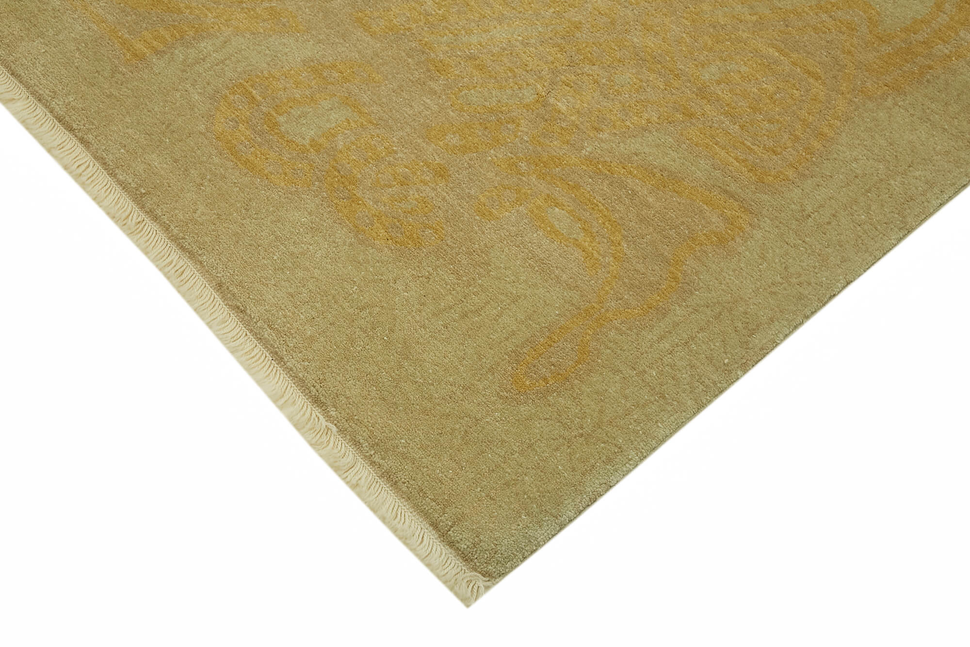 7 x 9 Beige Oushak Rug - 6470