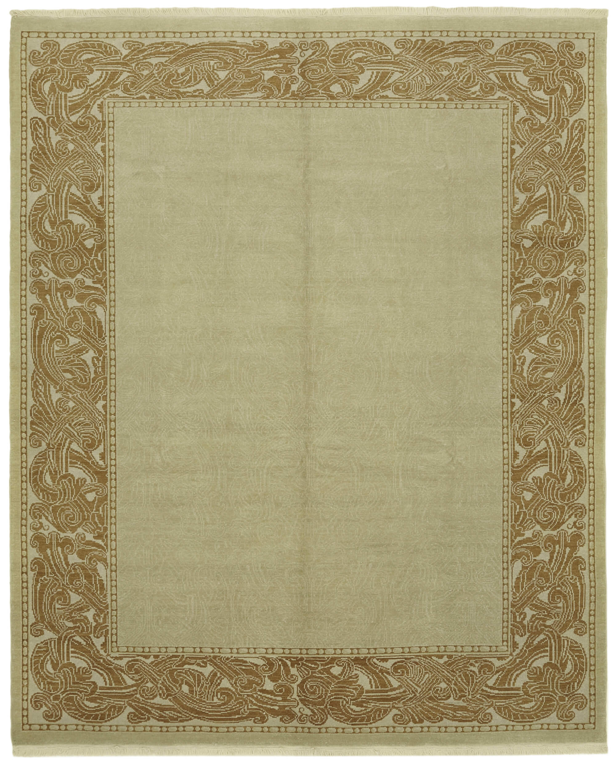 8 x 10 Beige Oushak Rug - 6471