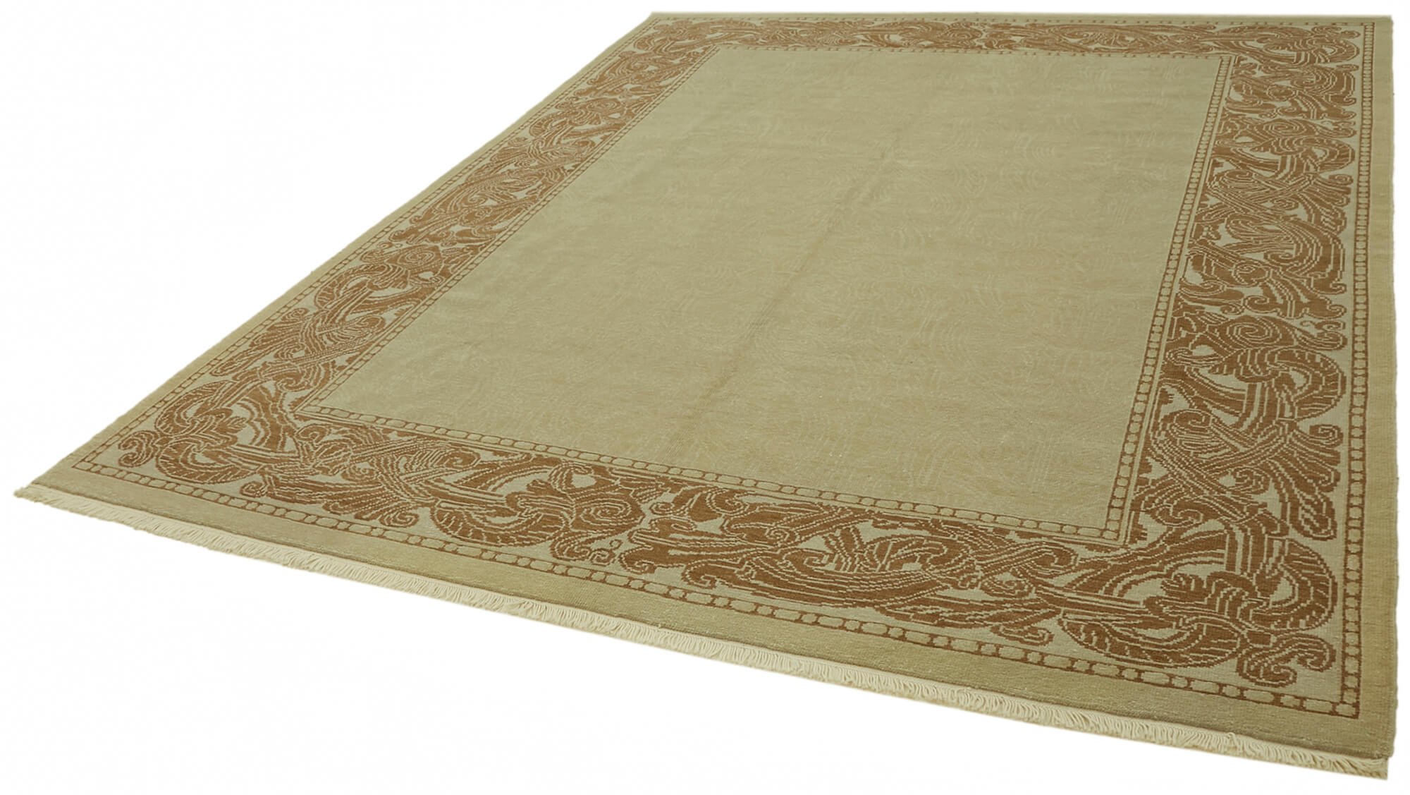 8 x 10 Beige Oushak Rug - 6471