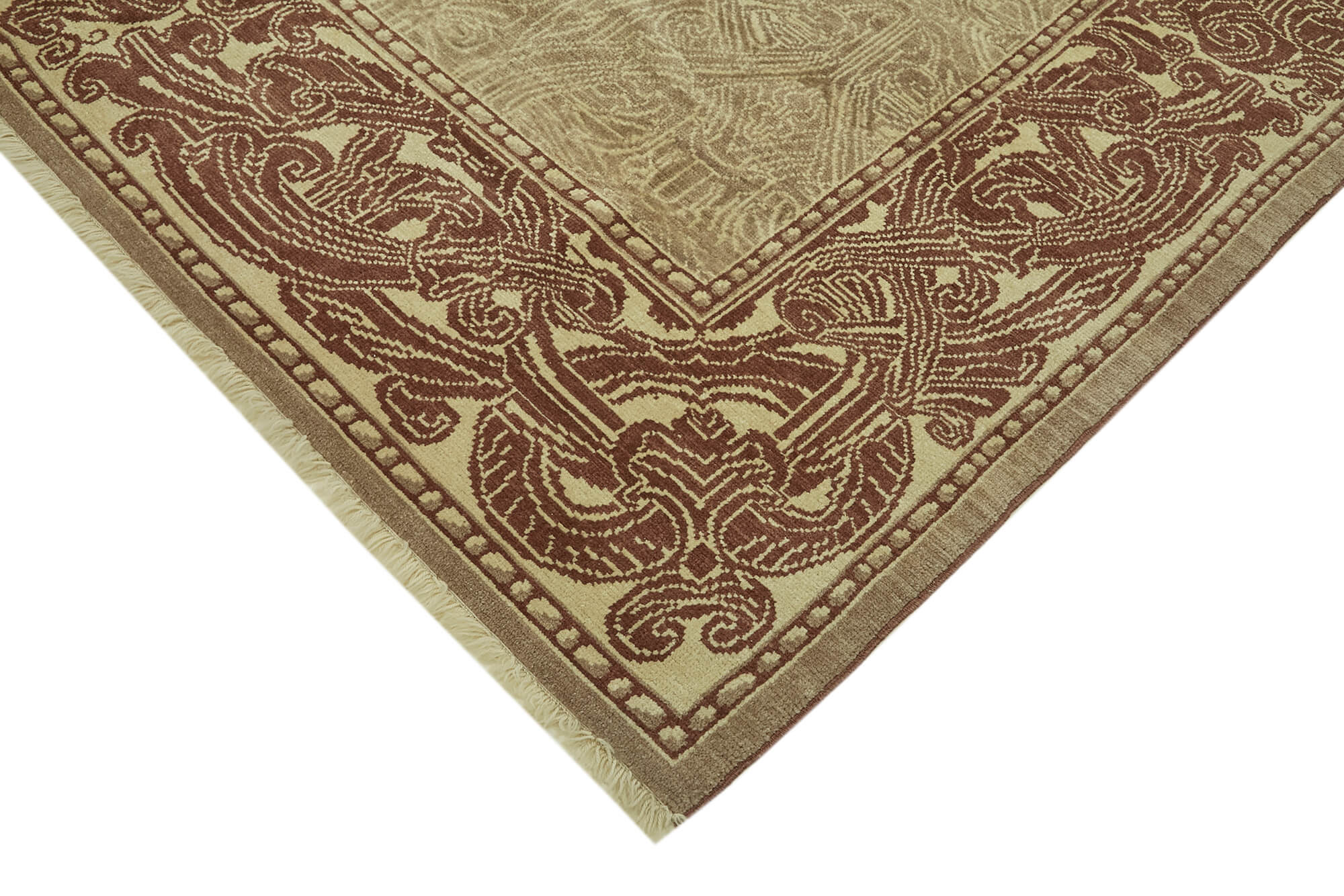 8 x 12 Beige Oushak Rug - 6473