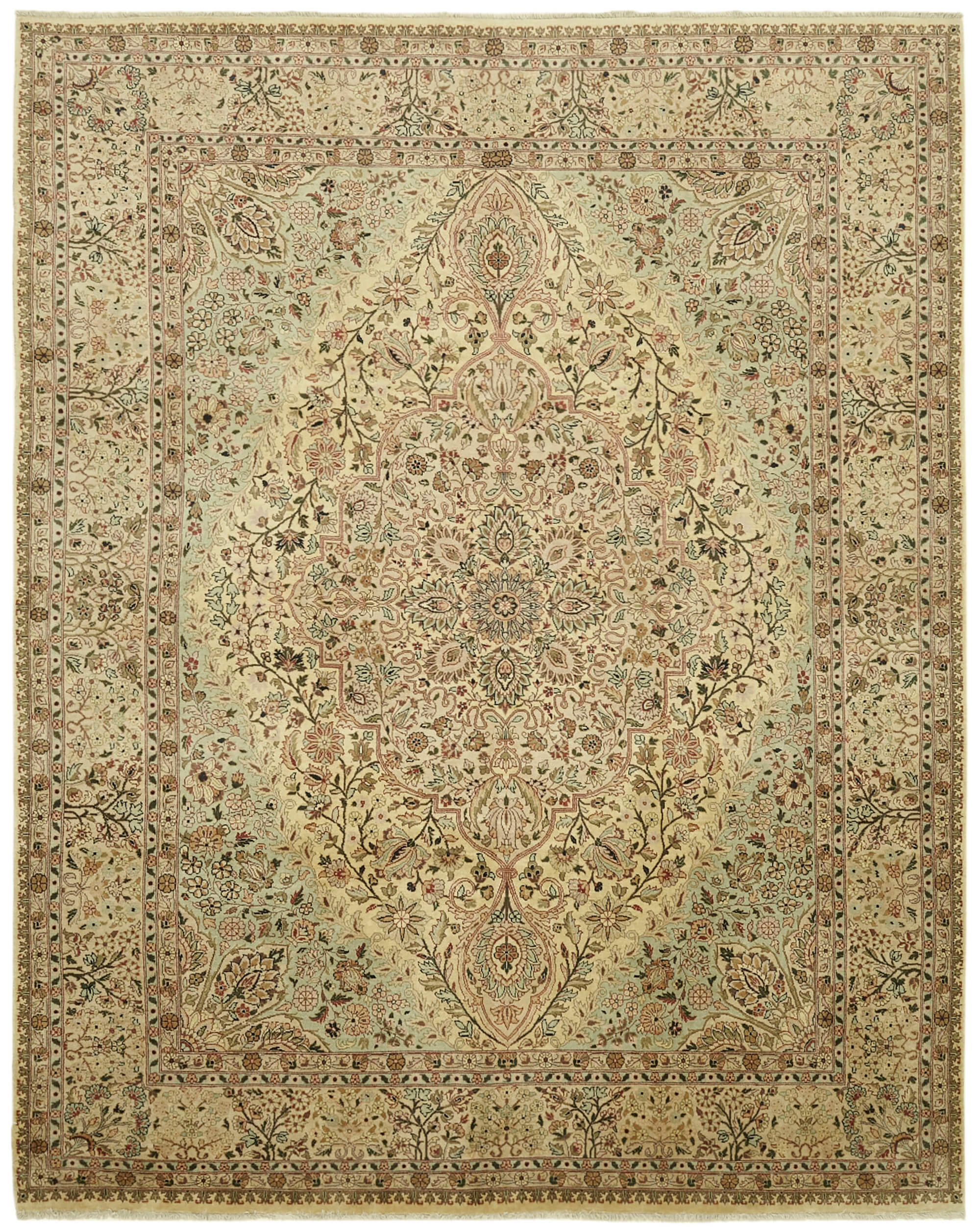 8 x 10 Beige Oushak Rug - 6477