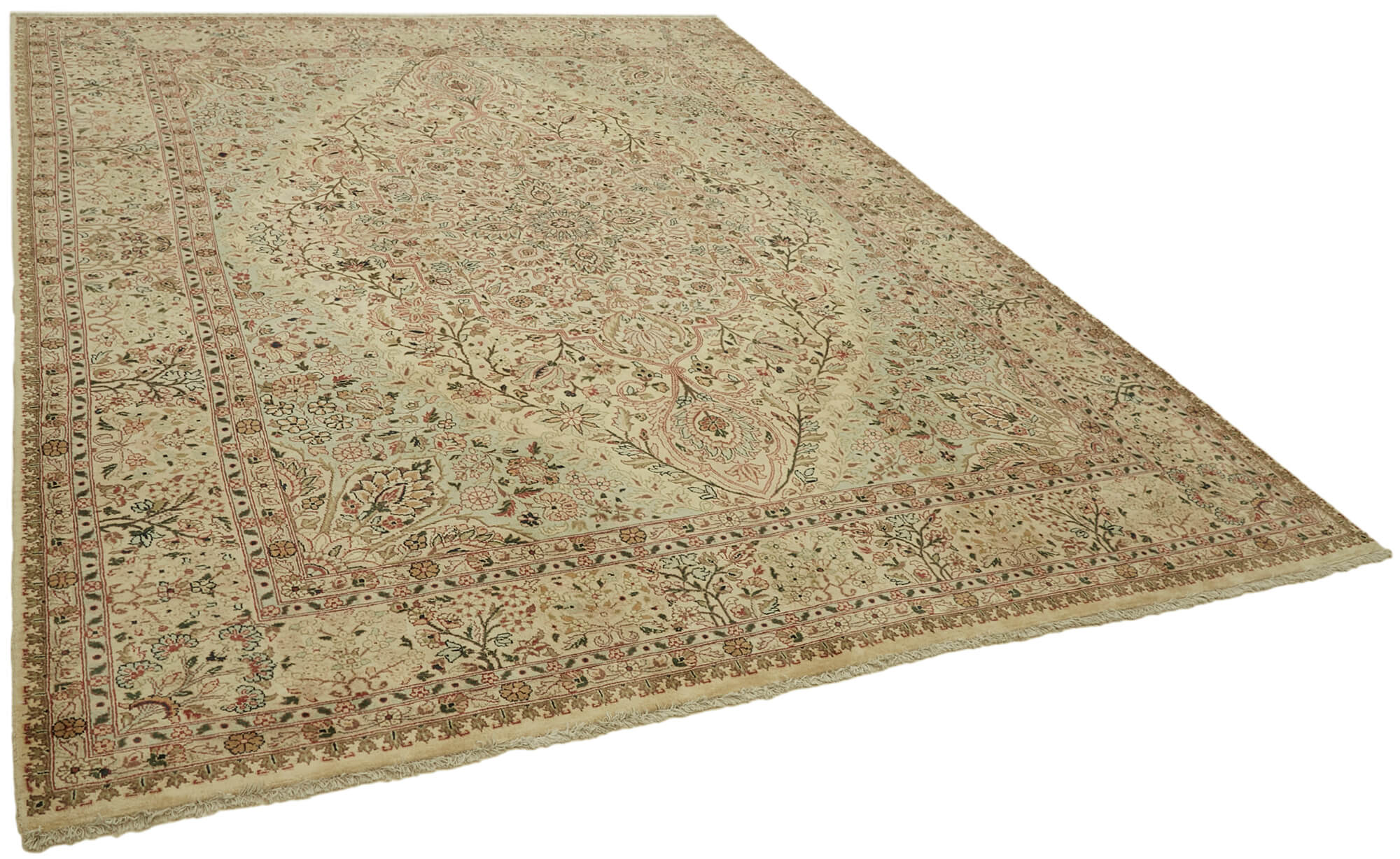 8 x 10 Beige Oushak Rug - 6477