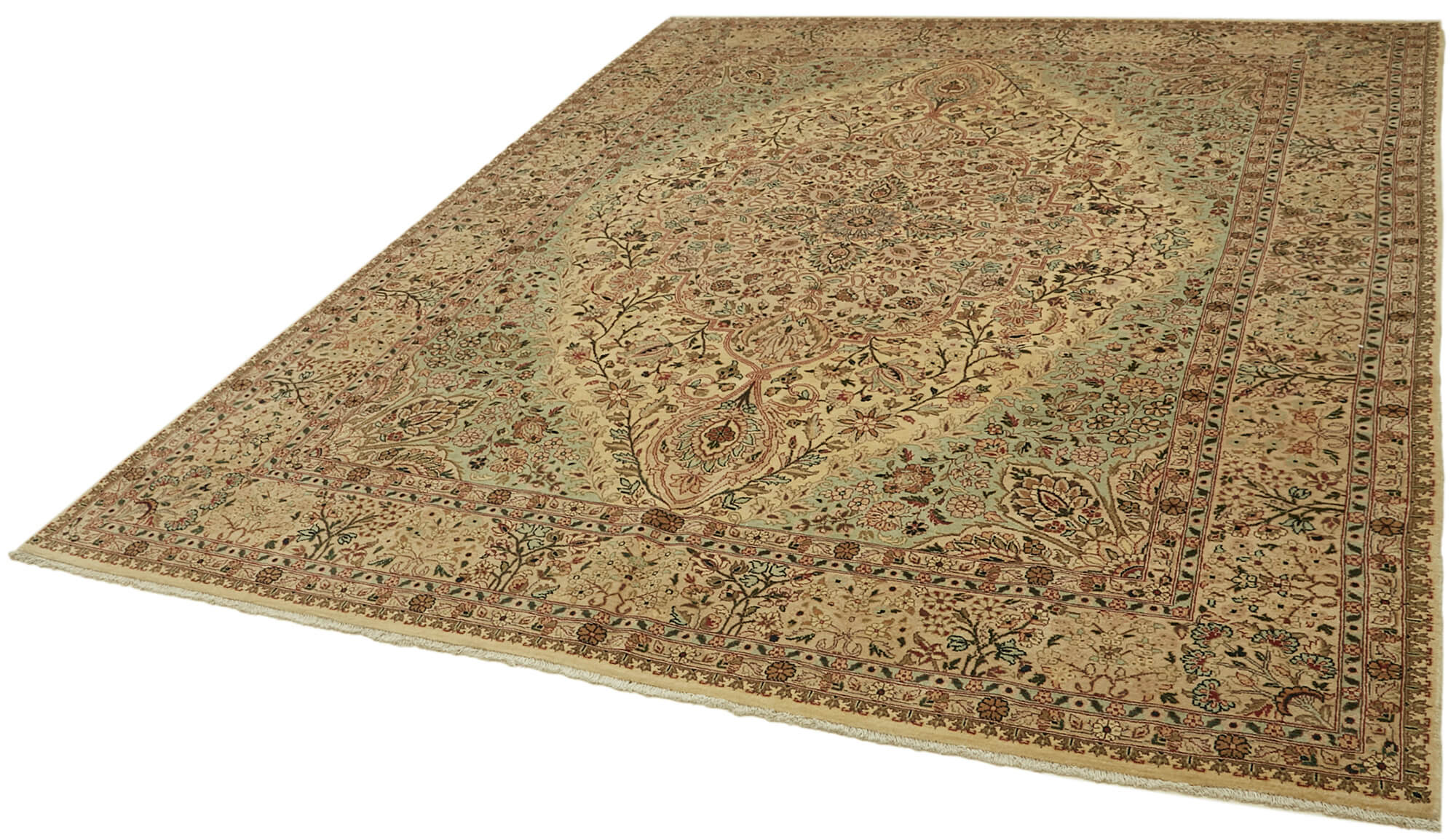 8 x 10 Beige Oushak Rug - 6477