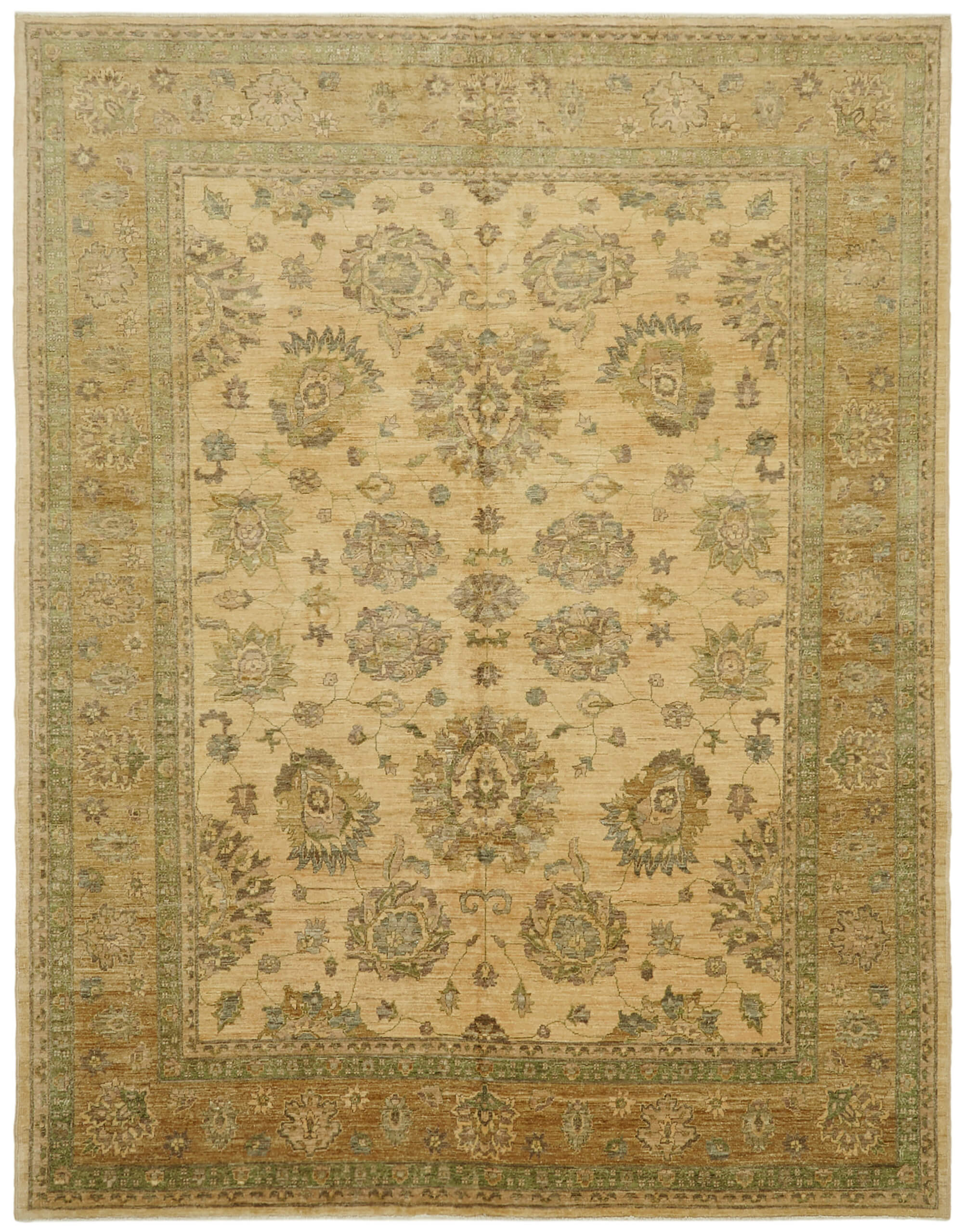 8 x 10 Beige Oushak Rug - 6478