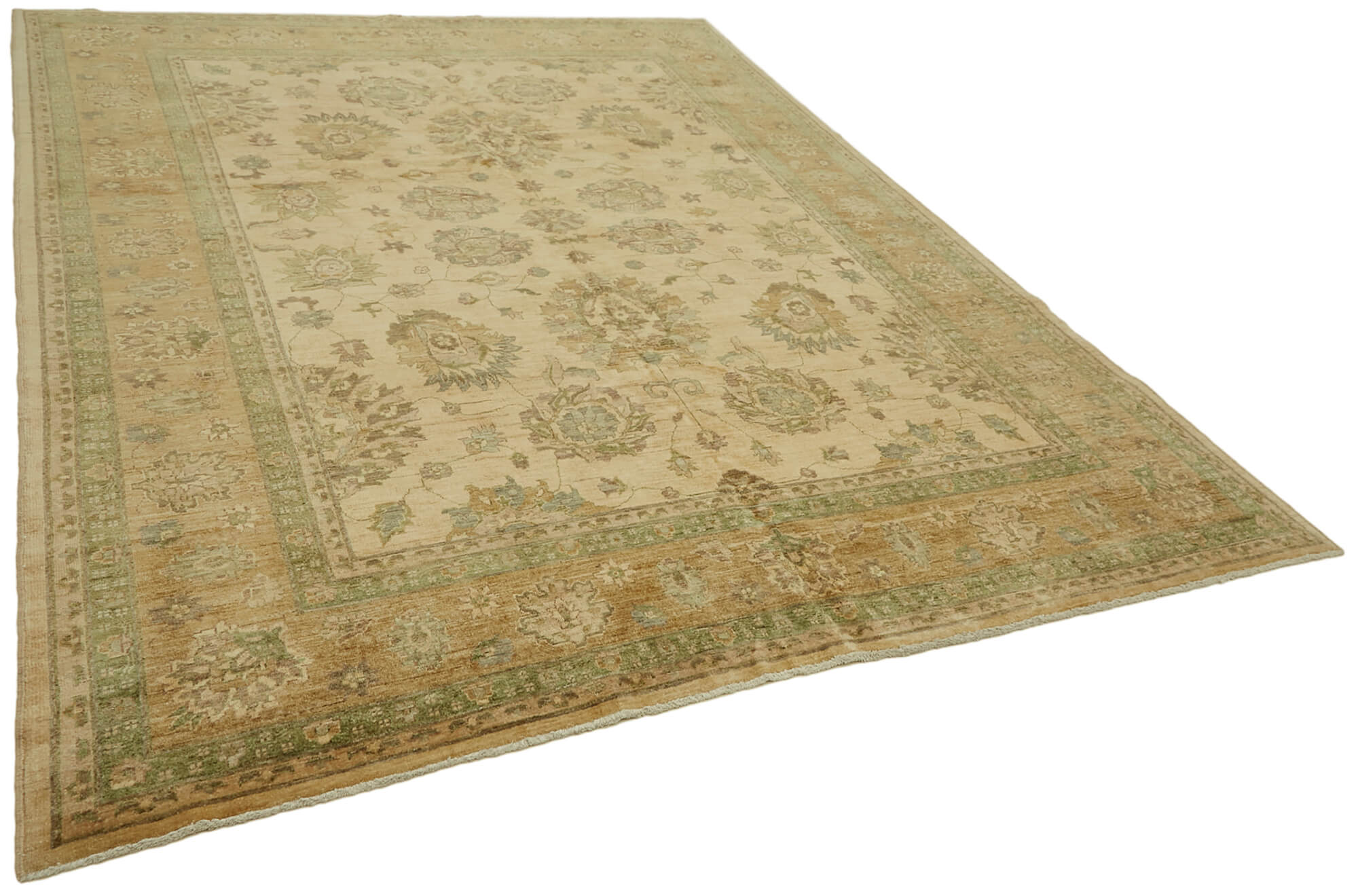 8 x 10 Beige Oushak Rug - 6478