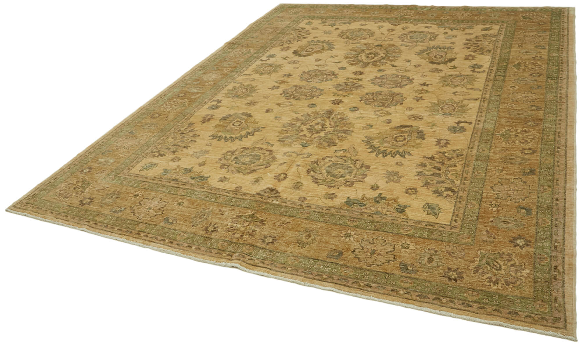 8 x 10 Beige Oushak Rug - 6478