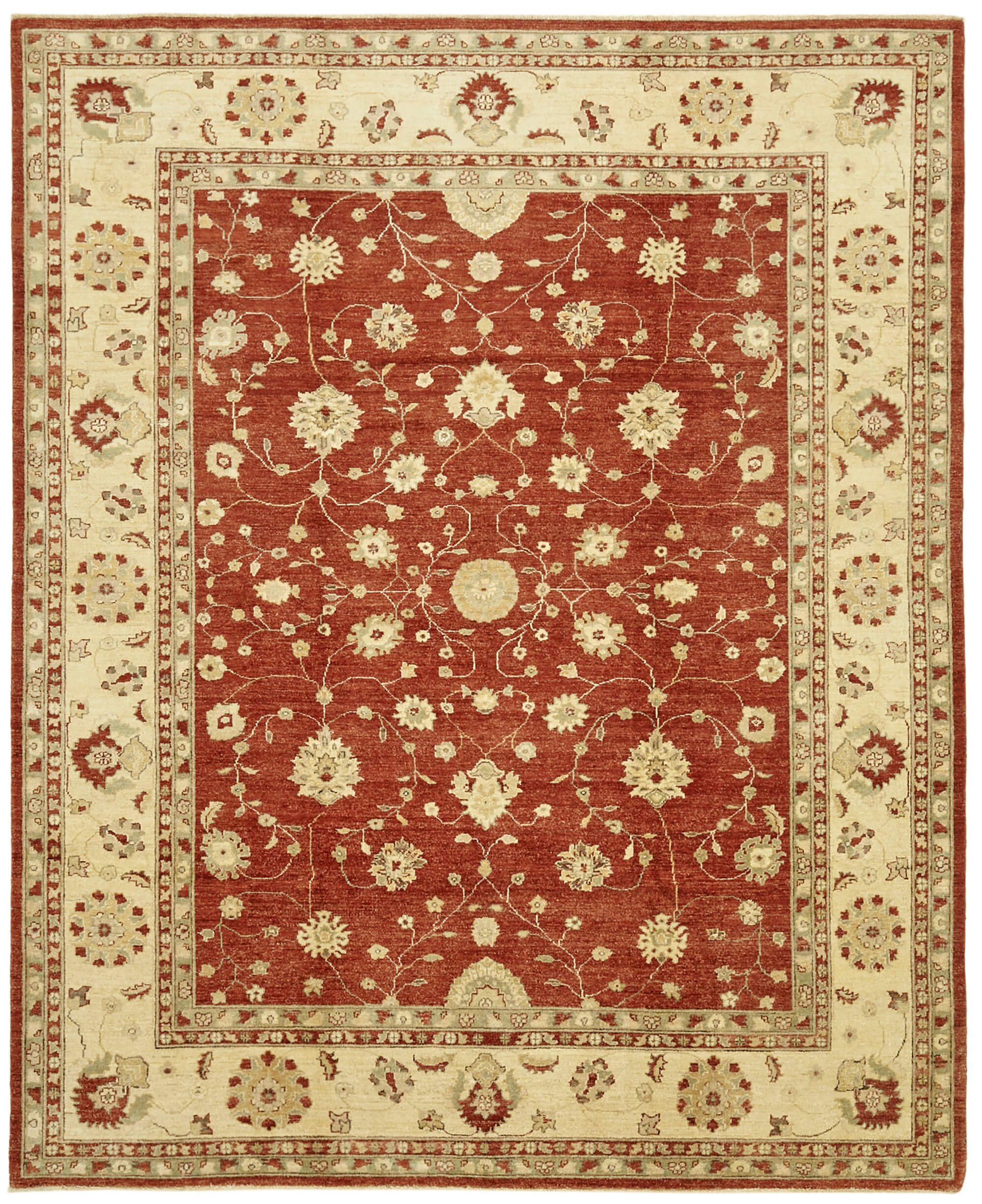 8 x 10 Beige Oushak Rug - 6480