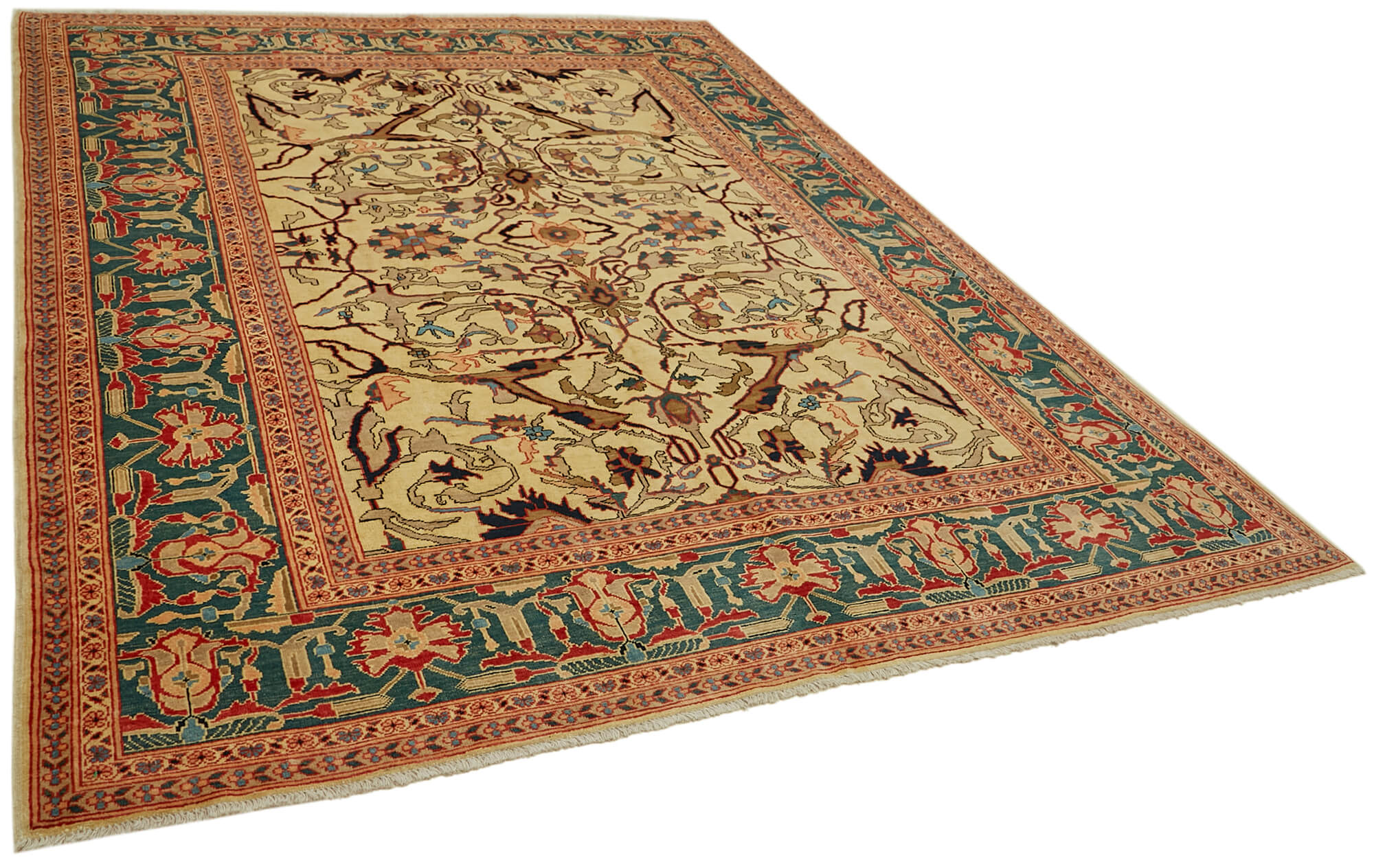 8 x 10 Beige Oushak Rug - 6481