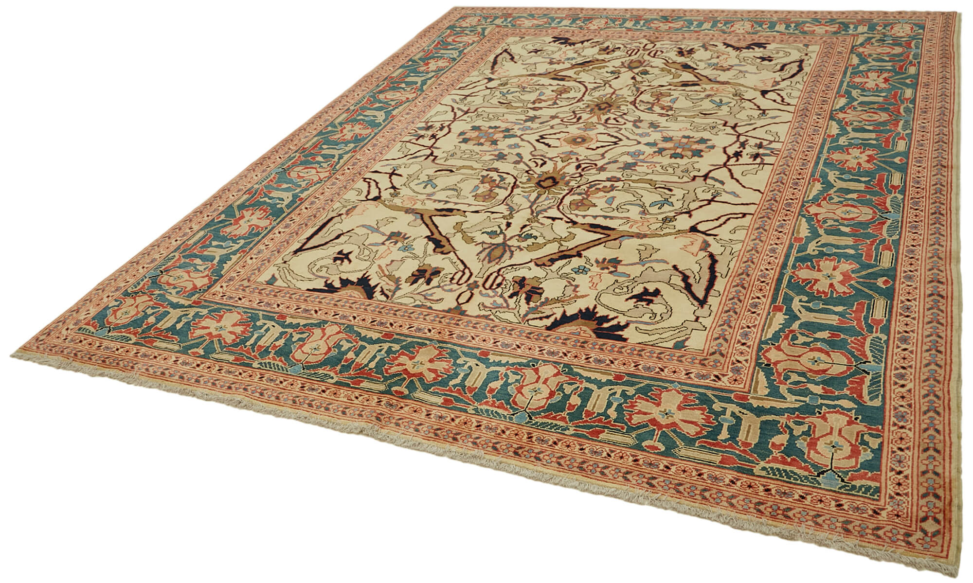 8 x 10 Beige Oushak Rug - 6481