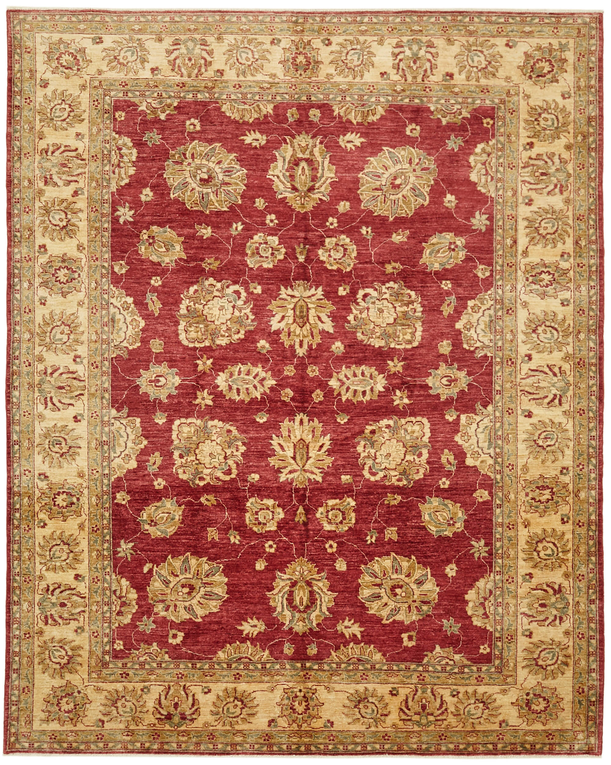 8 x 10 Beige Oushak Rug - 6482