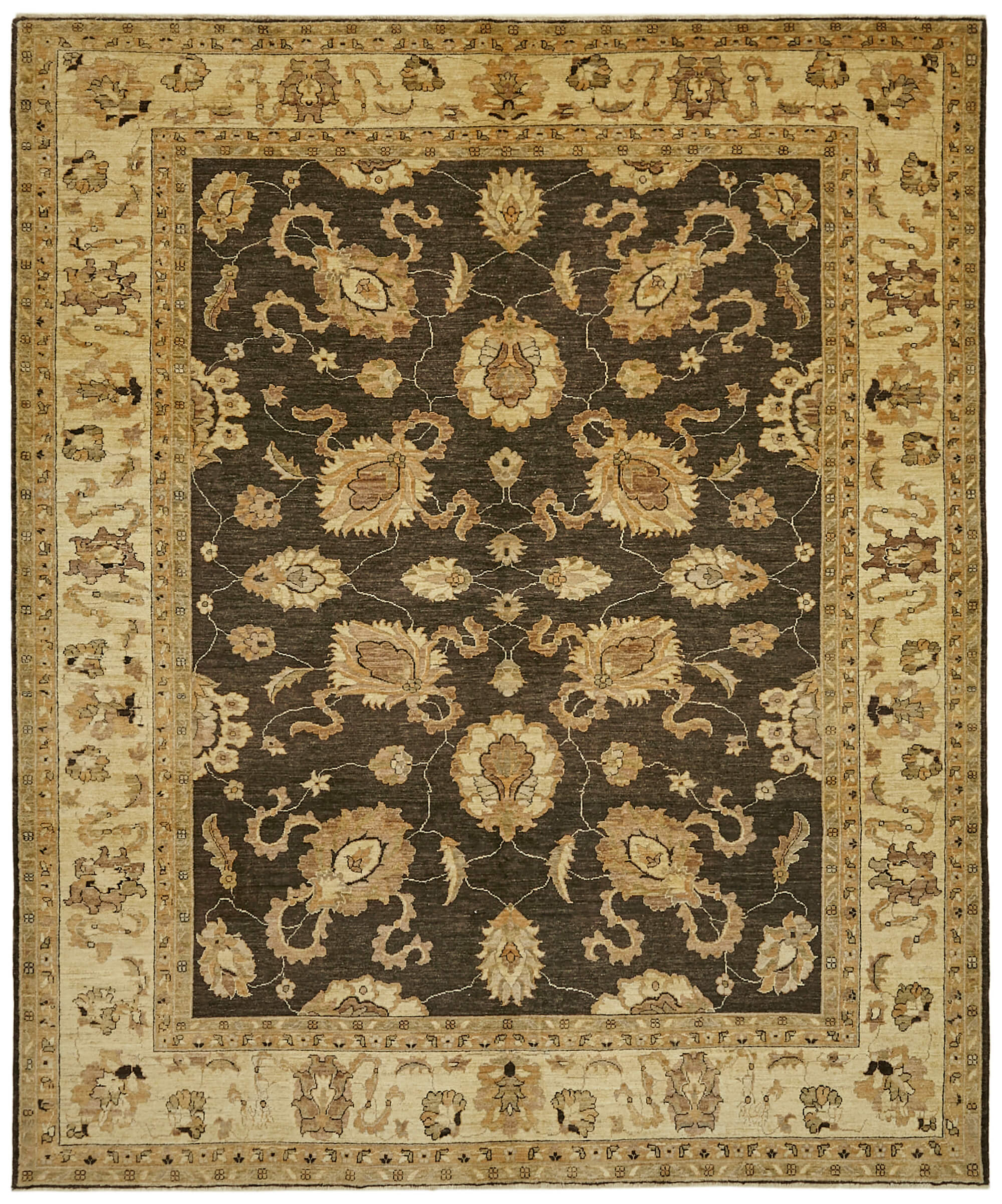 8 x 9 Beige Oushak Rug - 6483